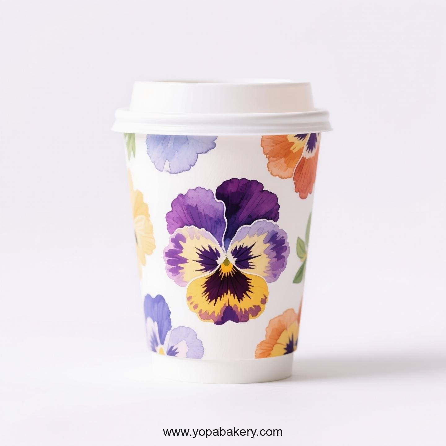 Pansy Design Coffee Paper Cups Factory: High-End Presentation
