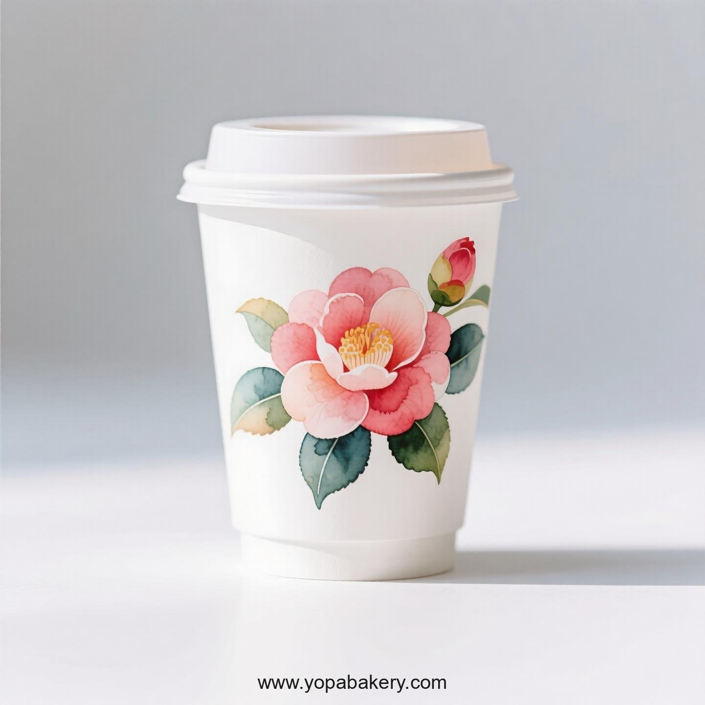 Peach Blossom Design Coffee Paper Cups Factory: Keeps Coffee Hot Longer