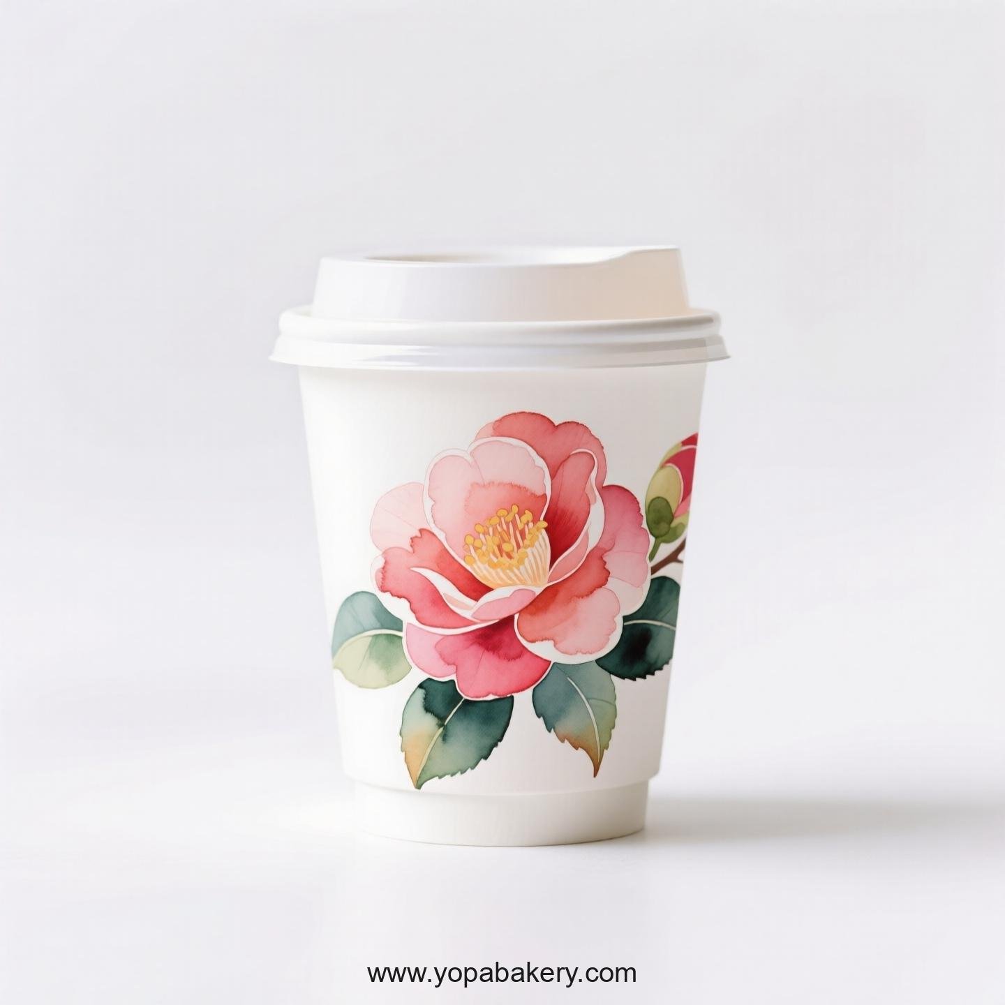 Peach Blossom Design Coffee Paper Cups Factory: Keeps Coffee Hot Longer