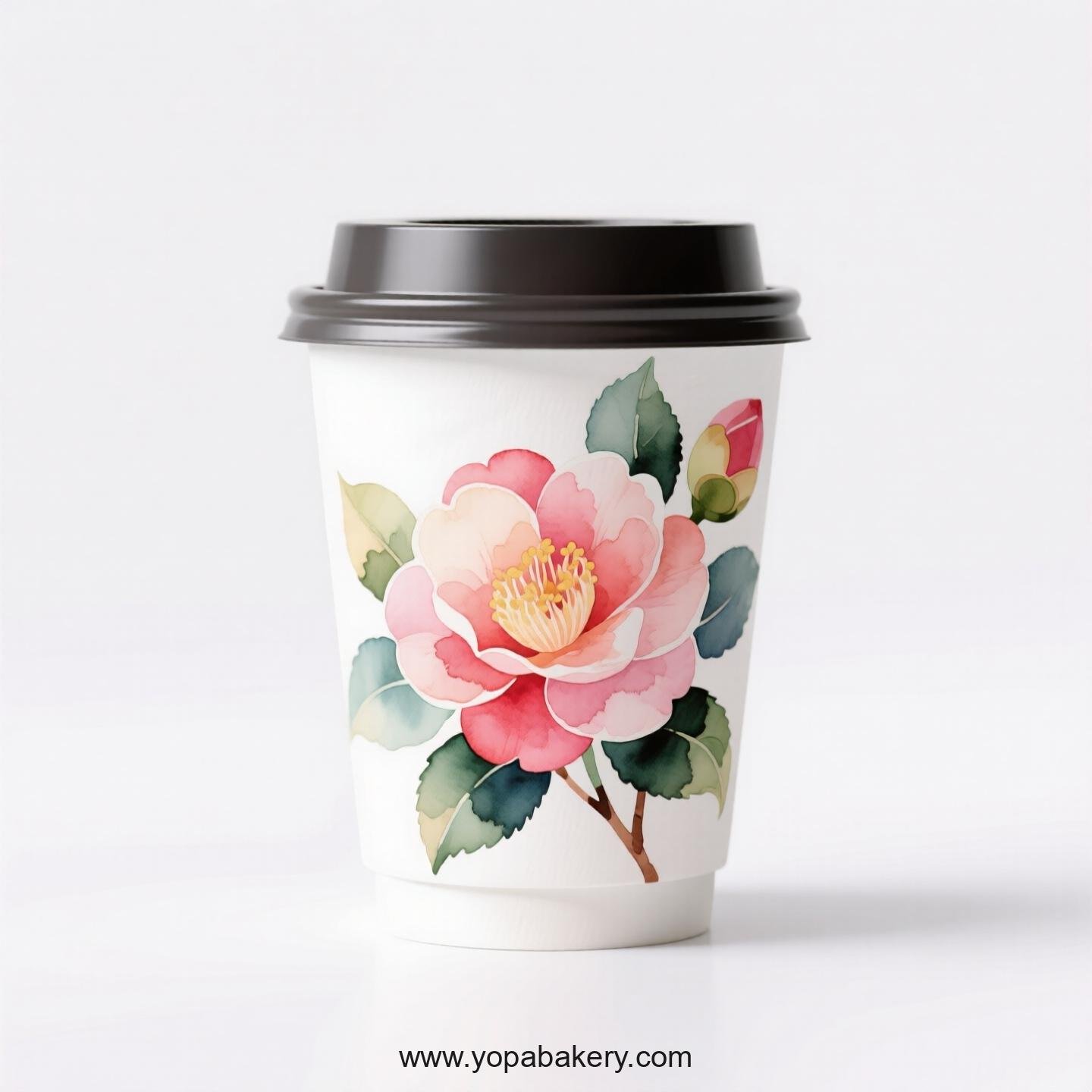 Peach Blossom Design Coffee Paper Cups Factory: Keeps Coffee Hot Longer