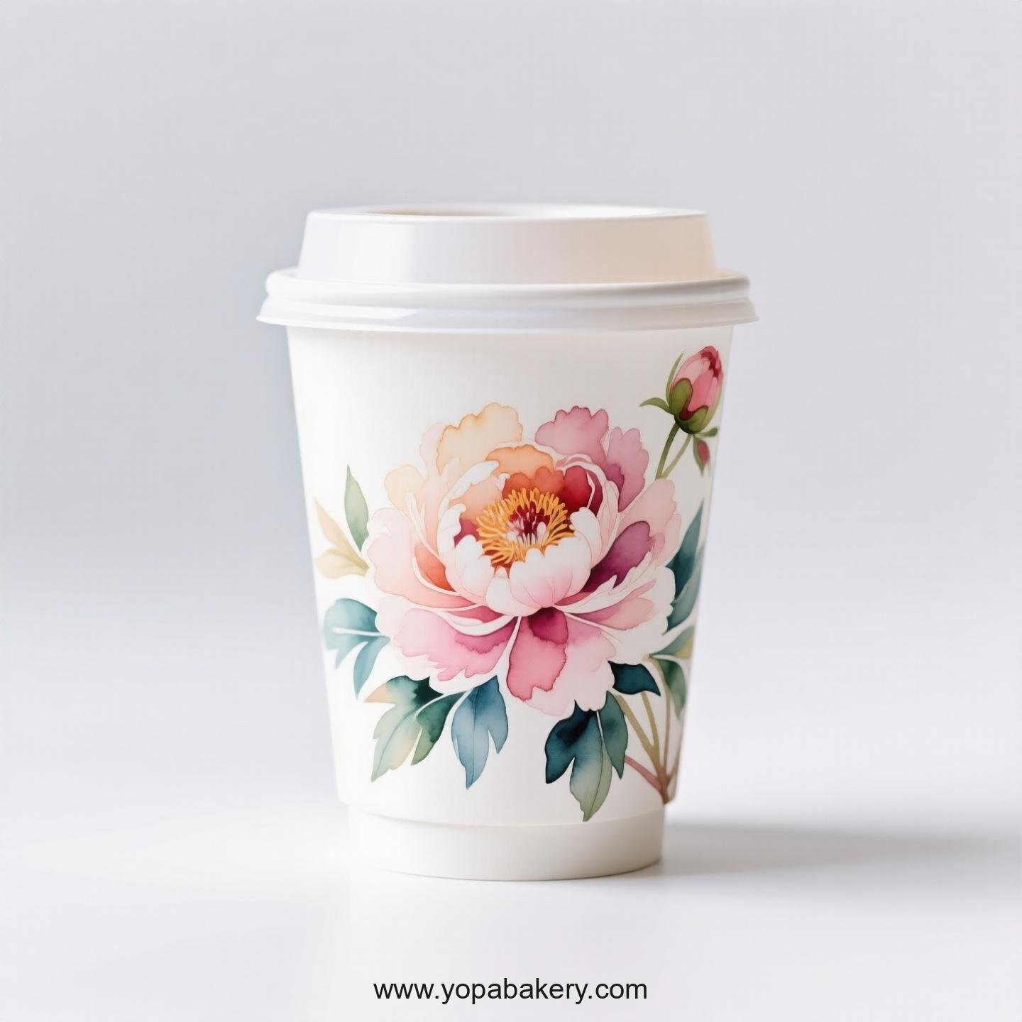 Disposable Peony Themed Coffee Paper Cups Factory: 4-24 oz Custom Logo & Door to Door Disposable Peony Themed Coffee Paper Cups Factory: 4-24 oz Custom Logo & Door to Door