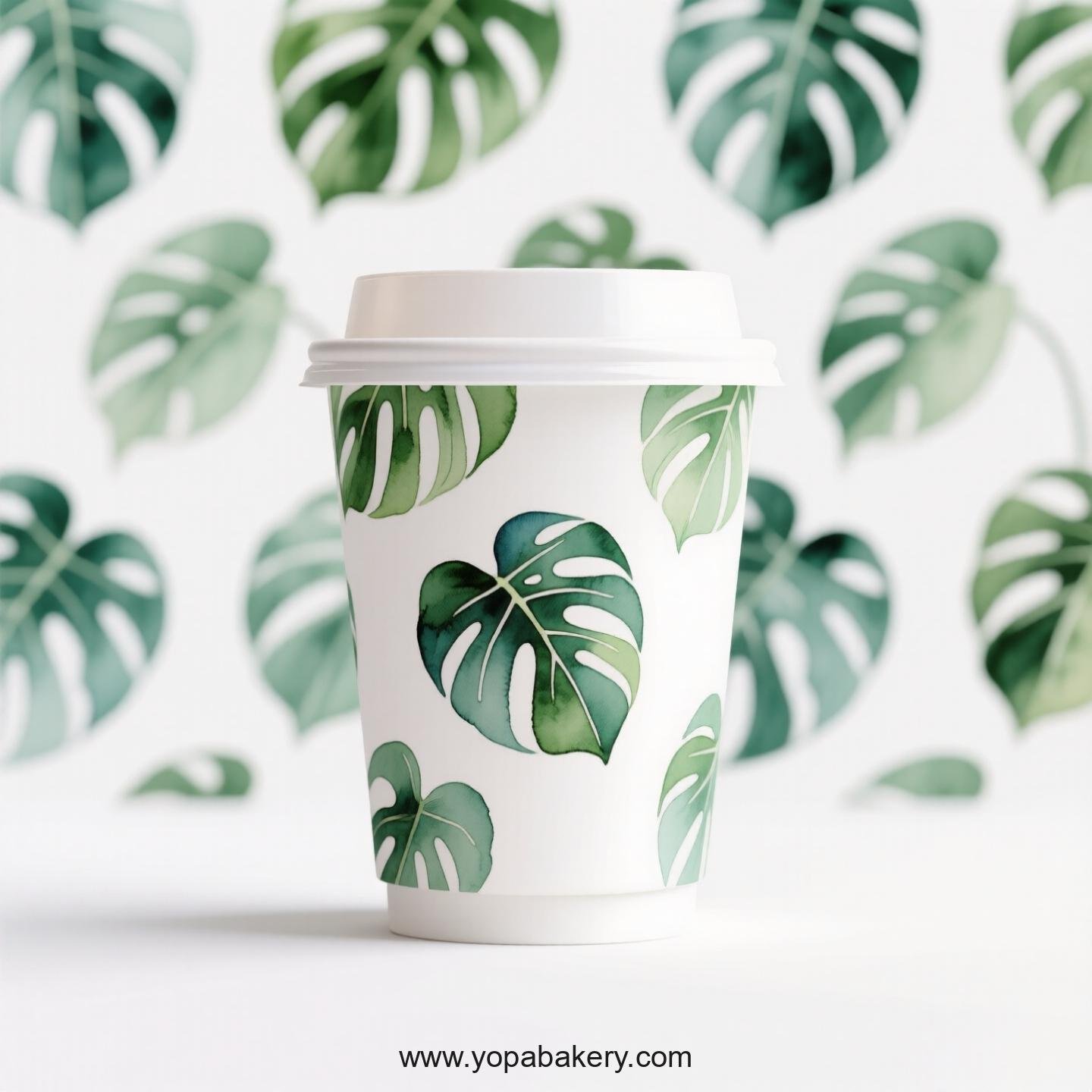 Philodendron Design Coffee Paper Cups Factory: Sustainable Packaging
