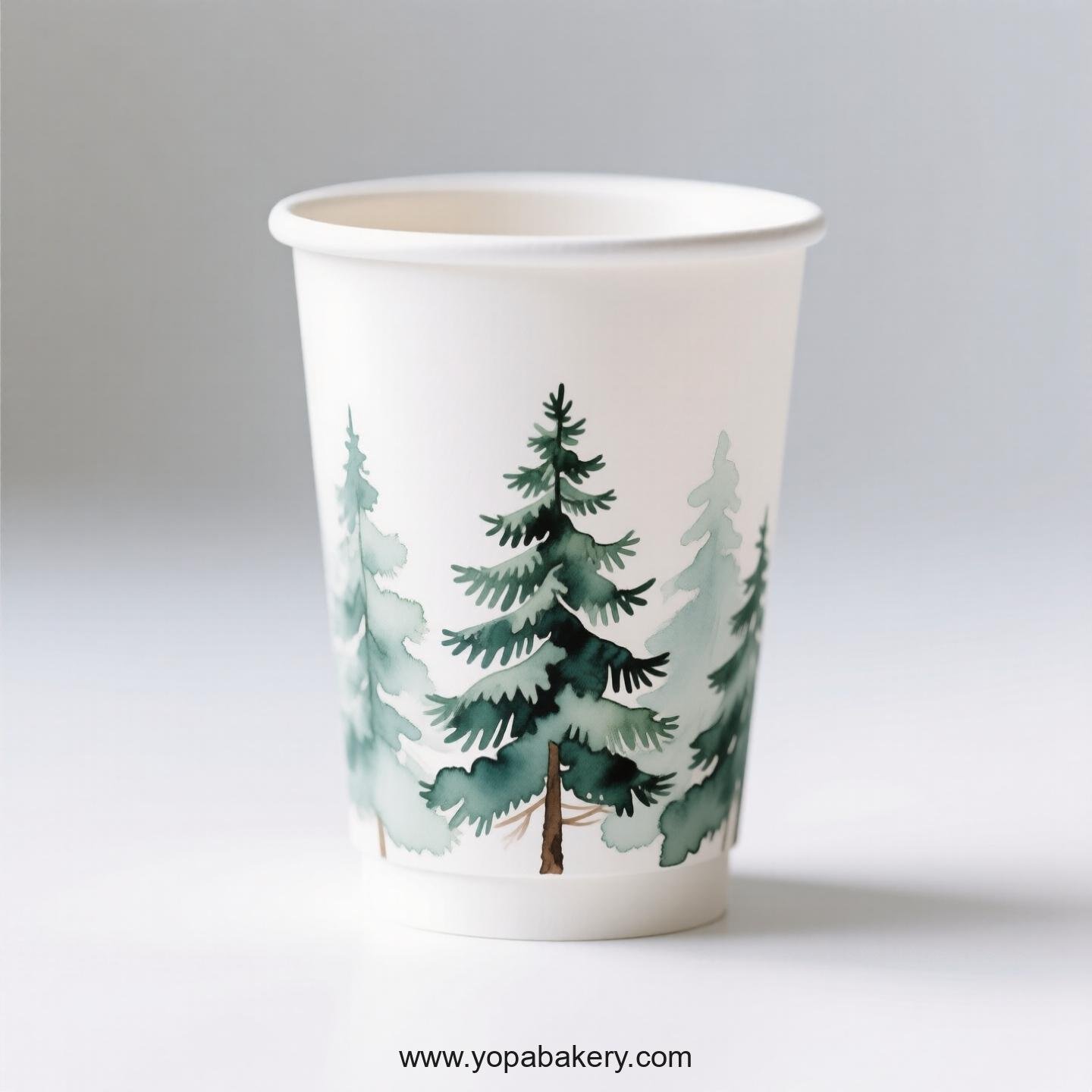 Pine Tree Design Coffee Paper Cups: Reliable Supplier Direct