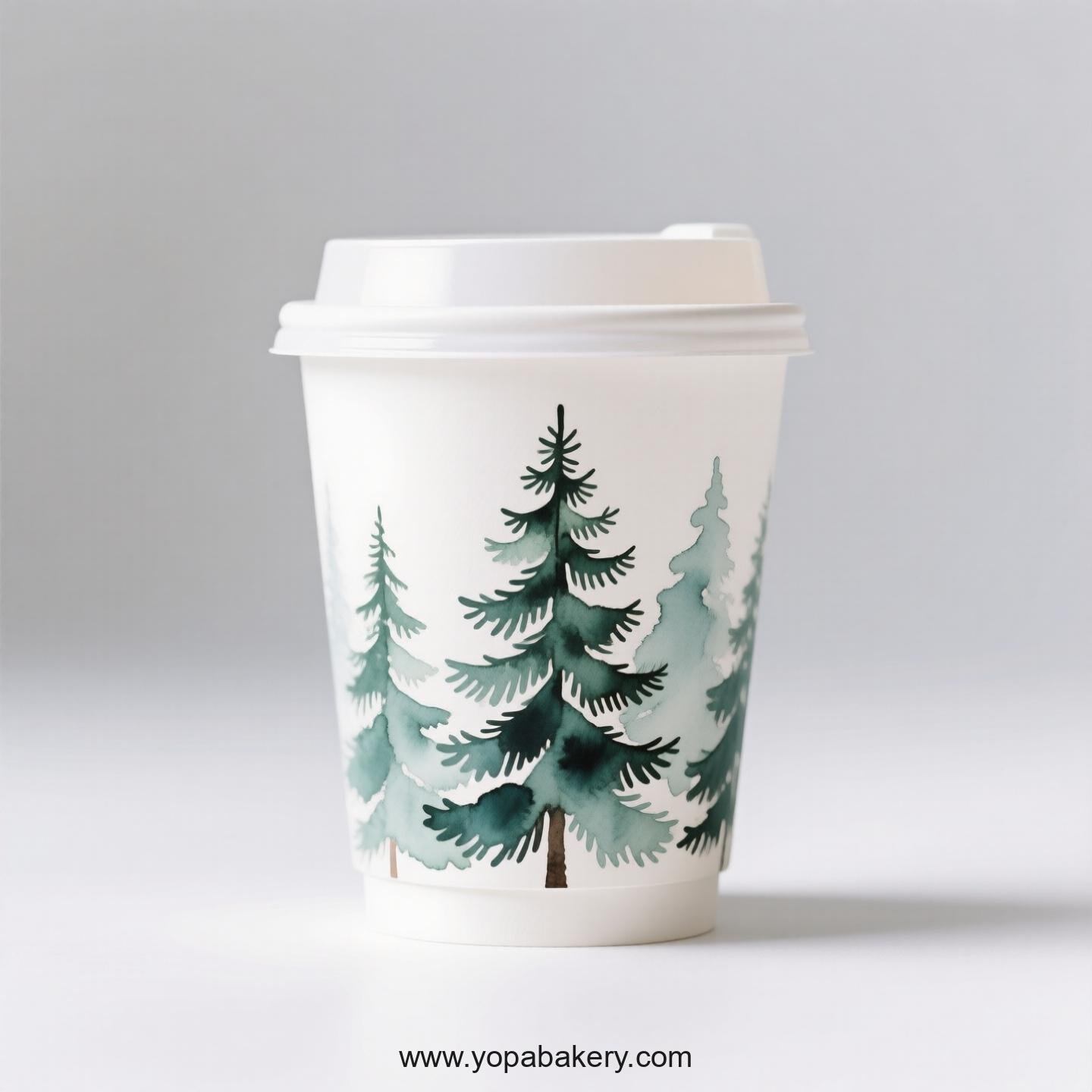 Pine Tree Design Coffee Paper Cups: Reliable Supplier Direct