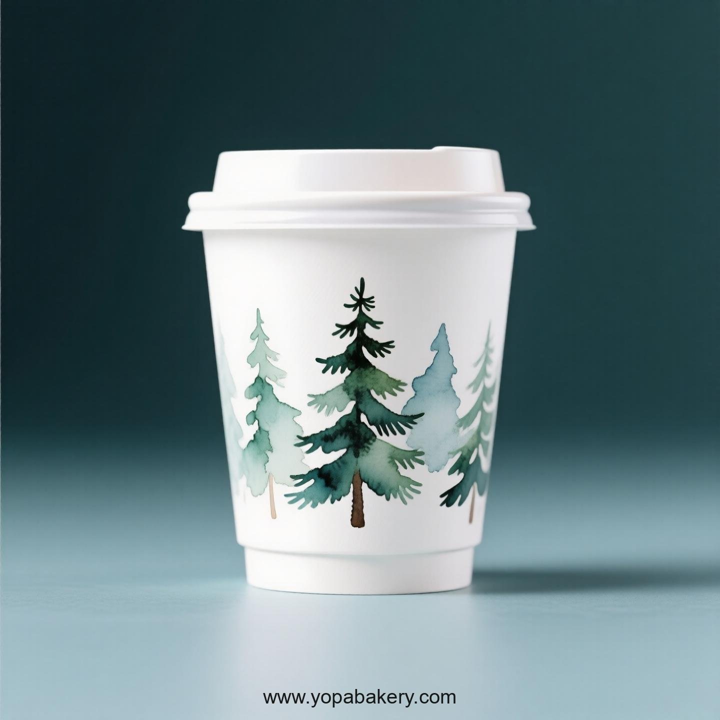 Pine Tree Design Coffee Paper Cups: Reliable Supplier Direct
