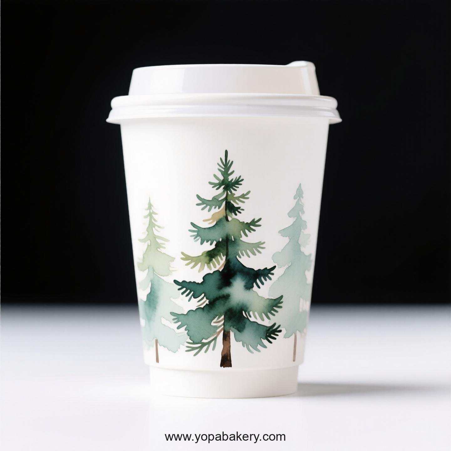 Pine Tree Design Coffee Paper Cups: Reliable Supplier Direct