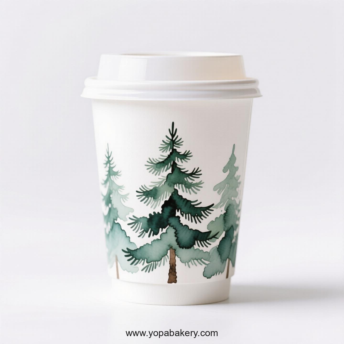Pine Tree Design Coffee Paper Cups: Reliable Supplier Direct