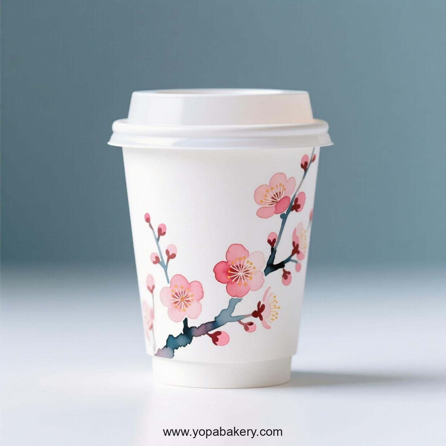 Plum Blossom Design Coffee Paper Cups Factory: Nature-Conscious Design