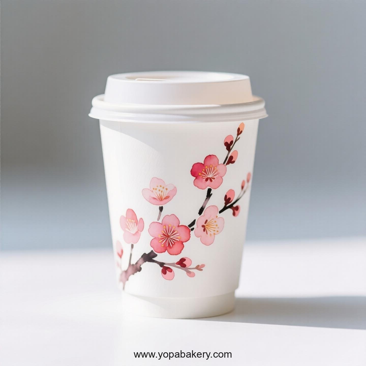 Plum Blossom Design Coffee Paper Cups Factory: Nature-Conscious Design