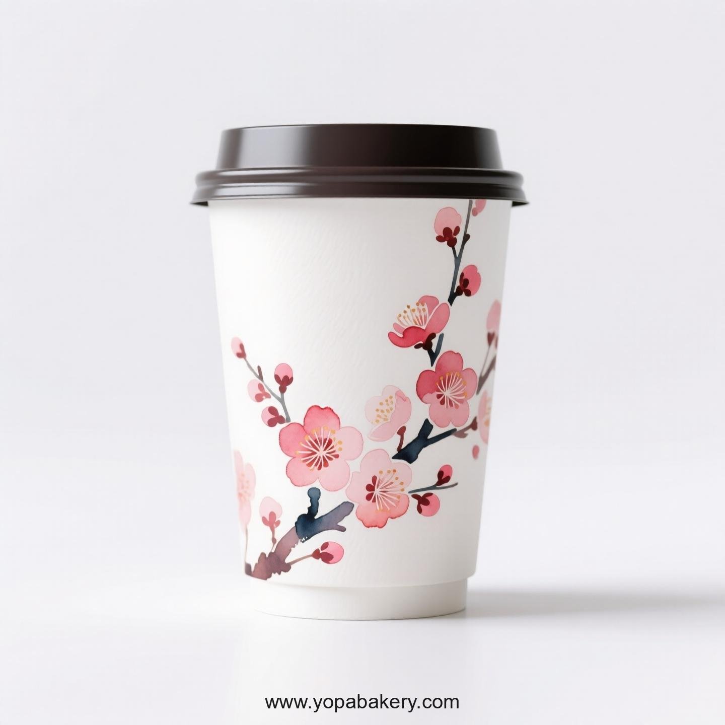 Plum Blossom Design Coffee Paper Cups Factory: Nature-Conscious Design