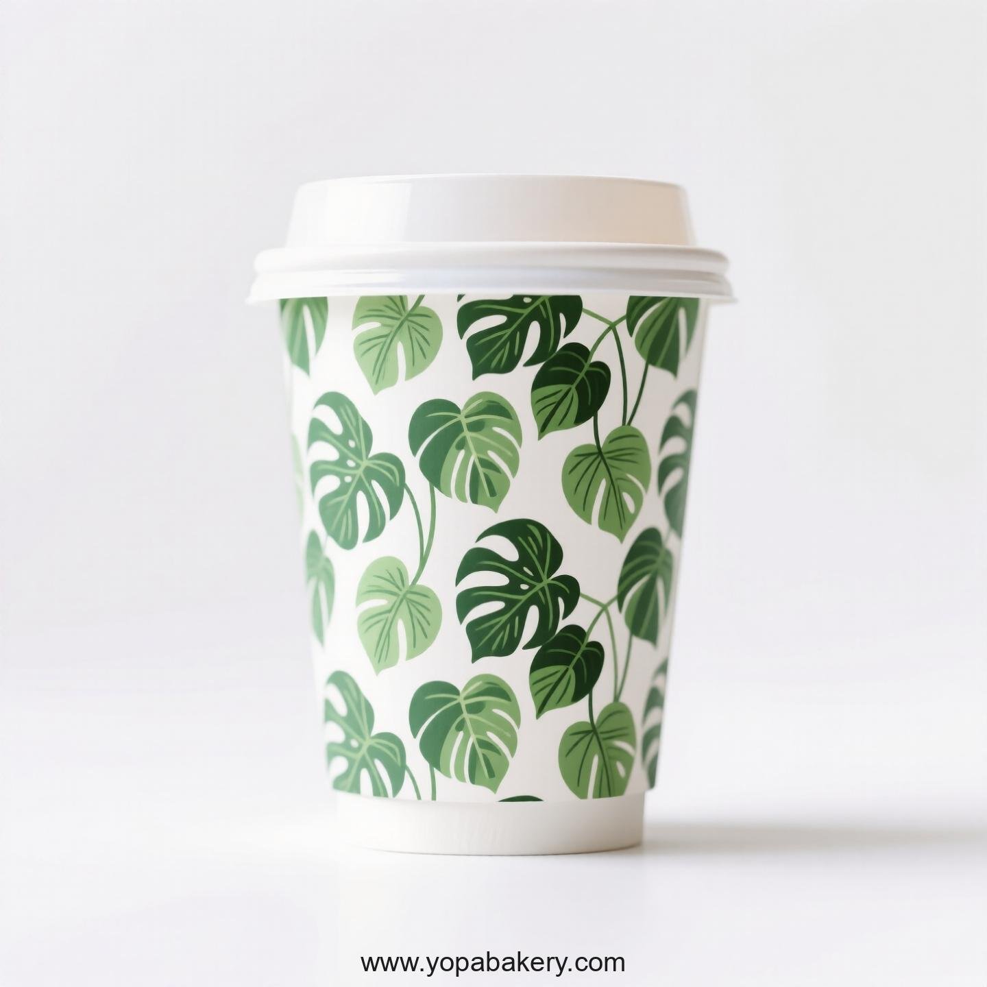 Disposable Pothos Themed Coffee Paper Cups Factory: 4-24 oz Custom Logo & Door to Door