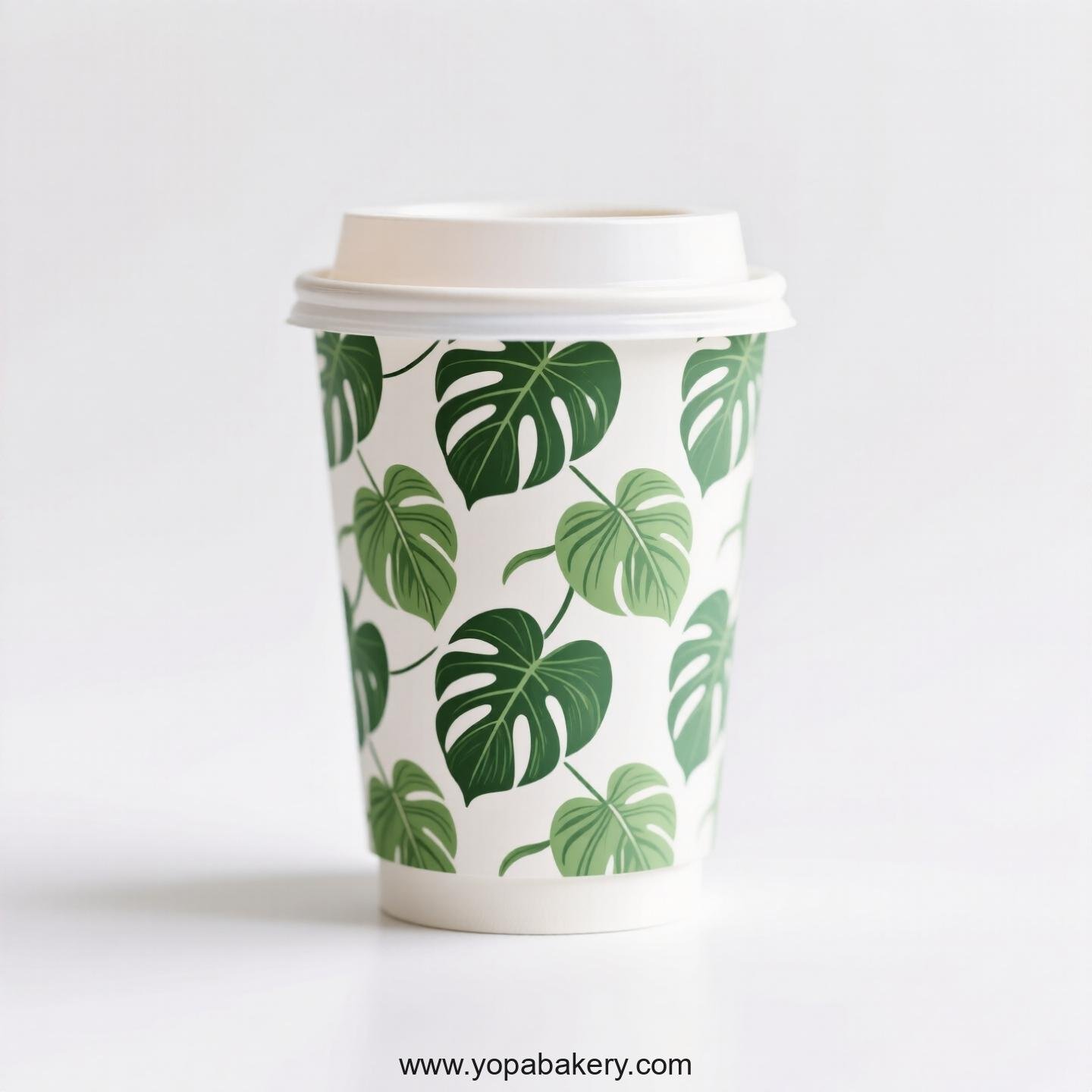 Disposable Pothos Themed Coffee Paper Cups Factory: 4-24 oz Custom Logo & Door to Door