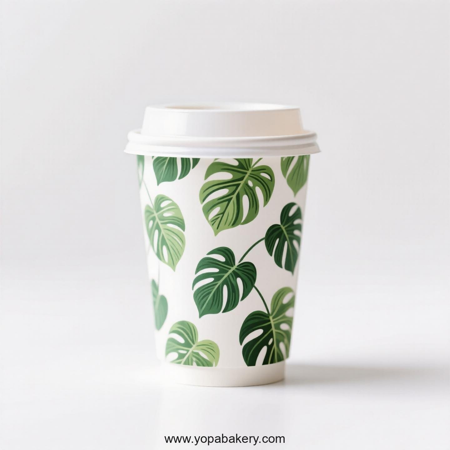 Disposable Pothos Themed Coffee Paper Cups Factory: 4-24 oz Custom Logo & Door to Door