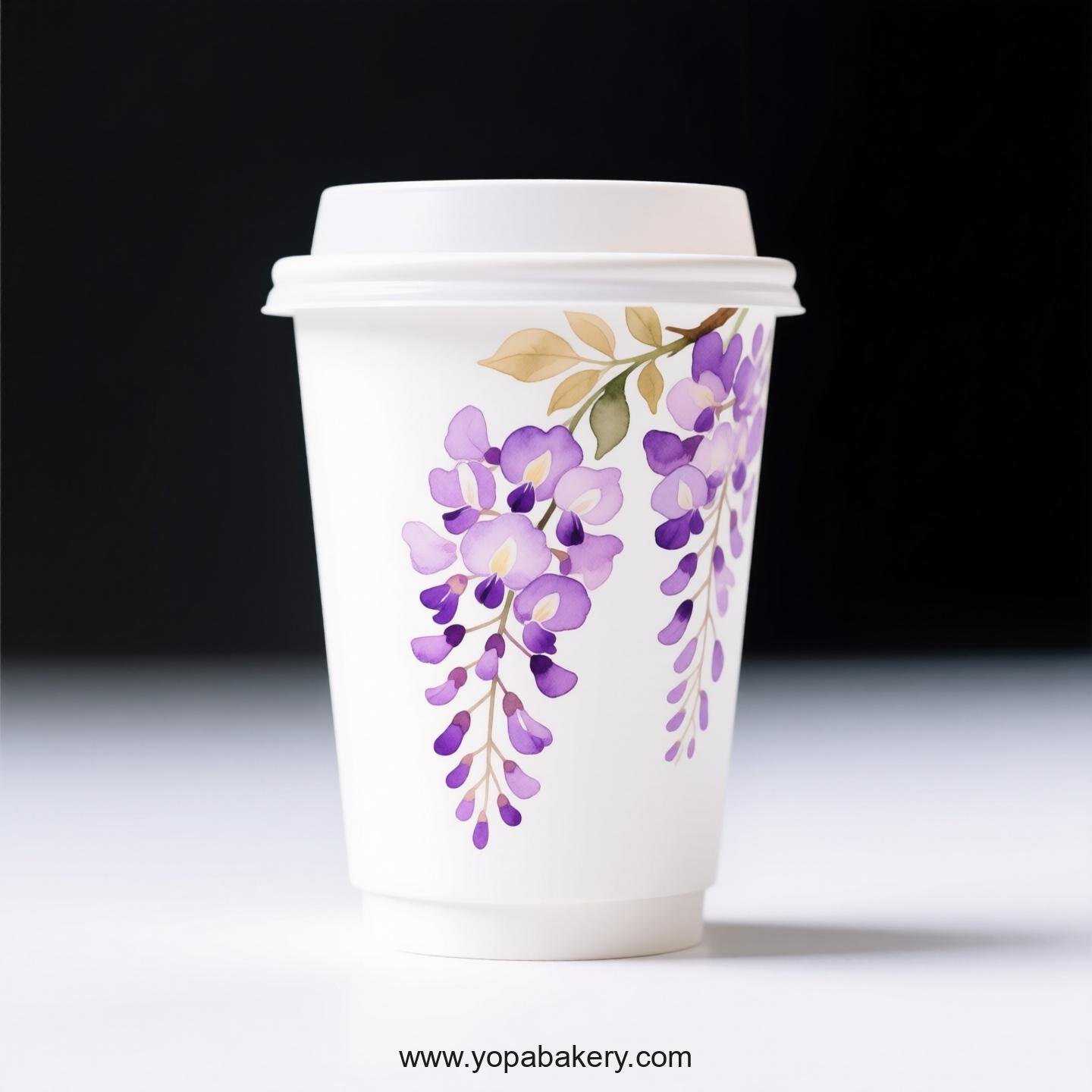 Wisteria Design Coffee Paper Cups Supplier: Sturdy & Durable Build