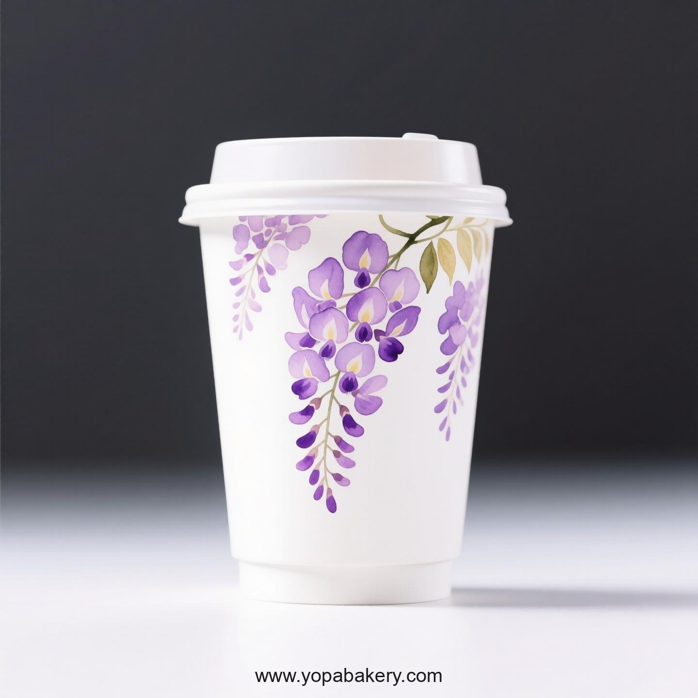 Wisteria Design Coffee Paper Cups Supplier: Sturdy & Durable Build