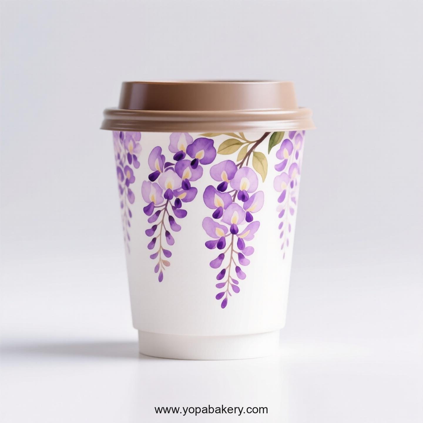 Wisteria Design Coffee Paper Cups Supplier: Sturdy & Durable Build