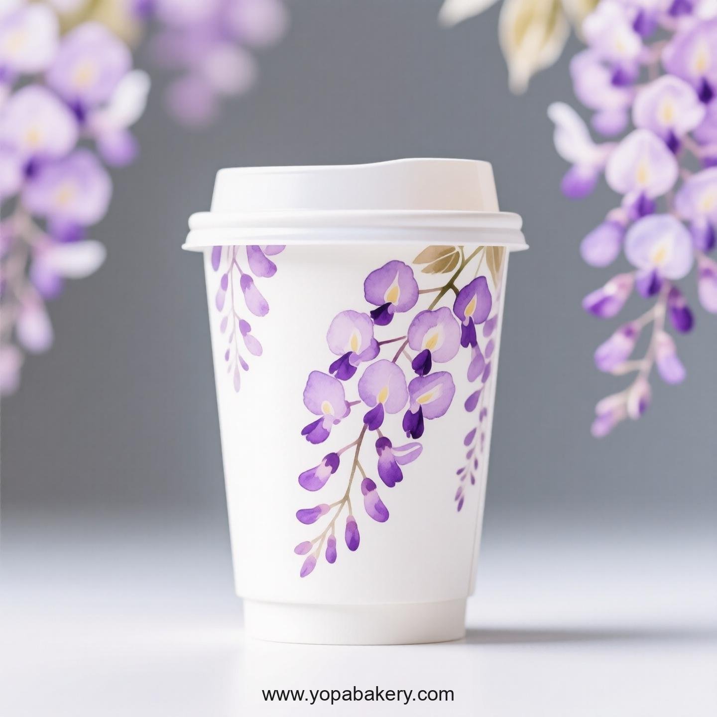 Wisteria Design Coffee Paper Cups Supplier: Sturdy & Durable Build