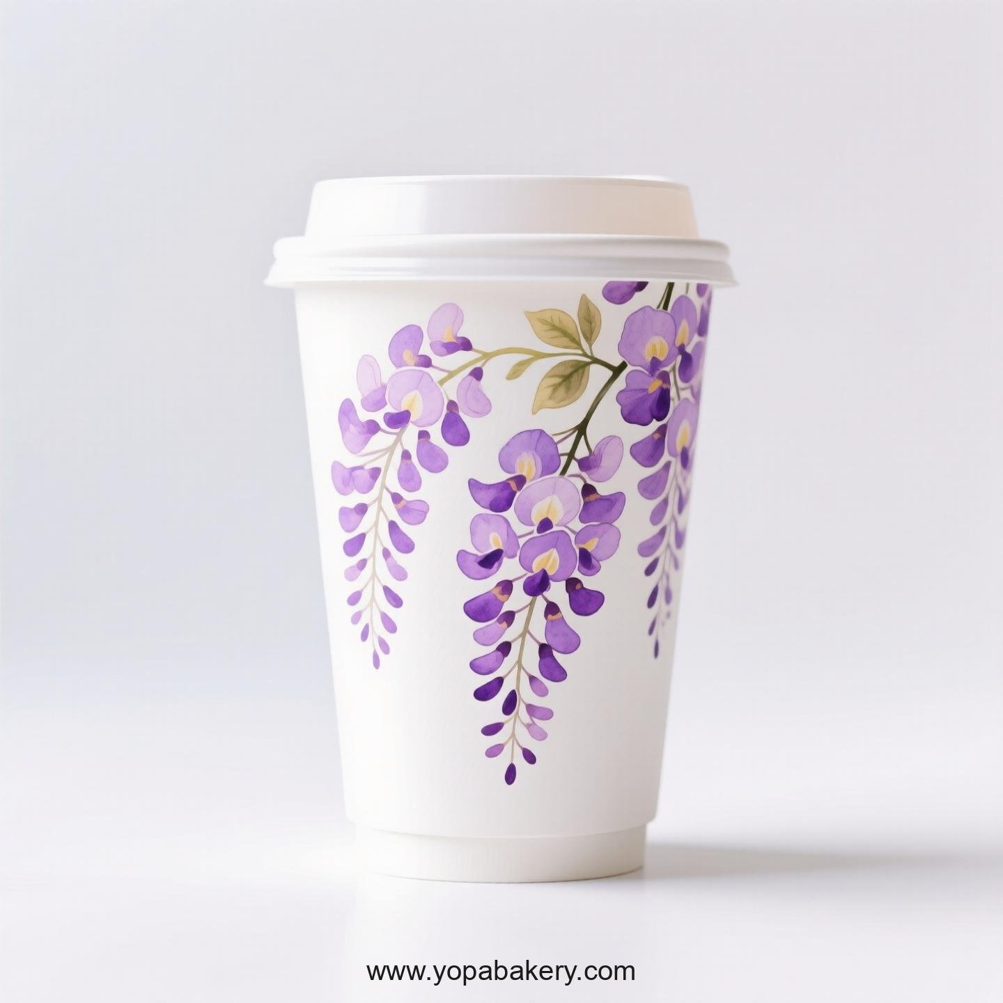 Wisteria Design Coffee Paper Cups Supplier: Sturdy & Durable Build
