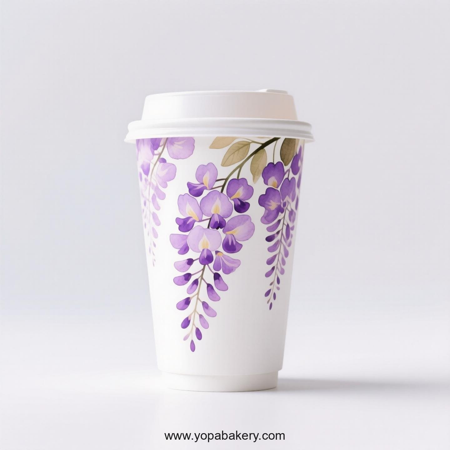 Wisteria Design Coffee Paper Cups Supplier: Sturdy & Durable Build