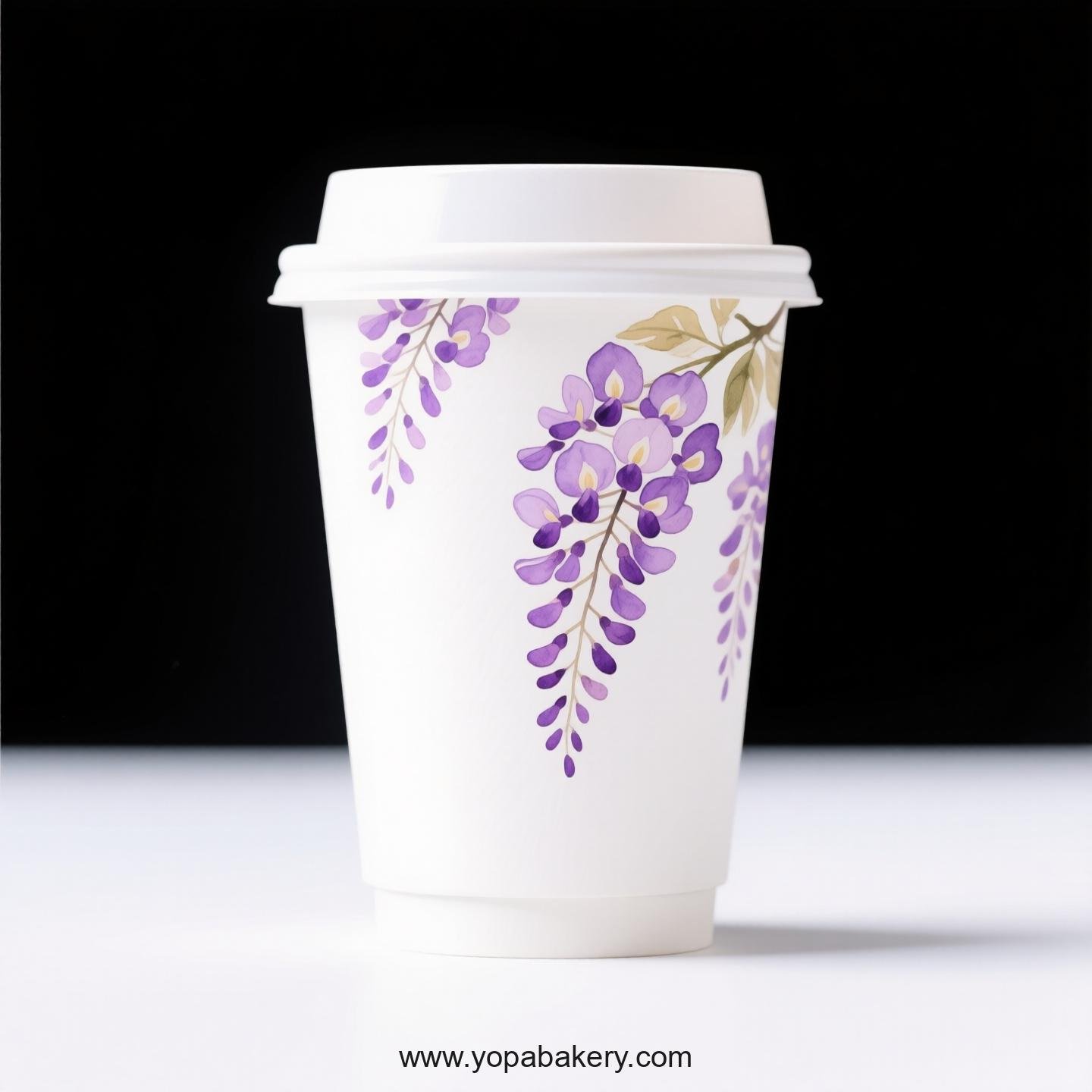 Wisteria Design Coffee Paper Cups Supplier: Sturdy & Durable Build