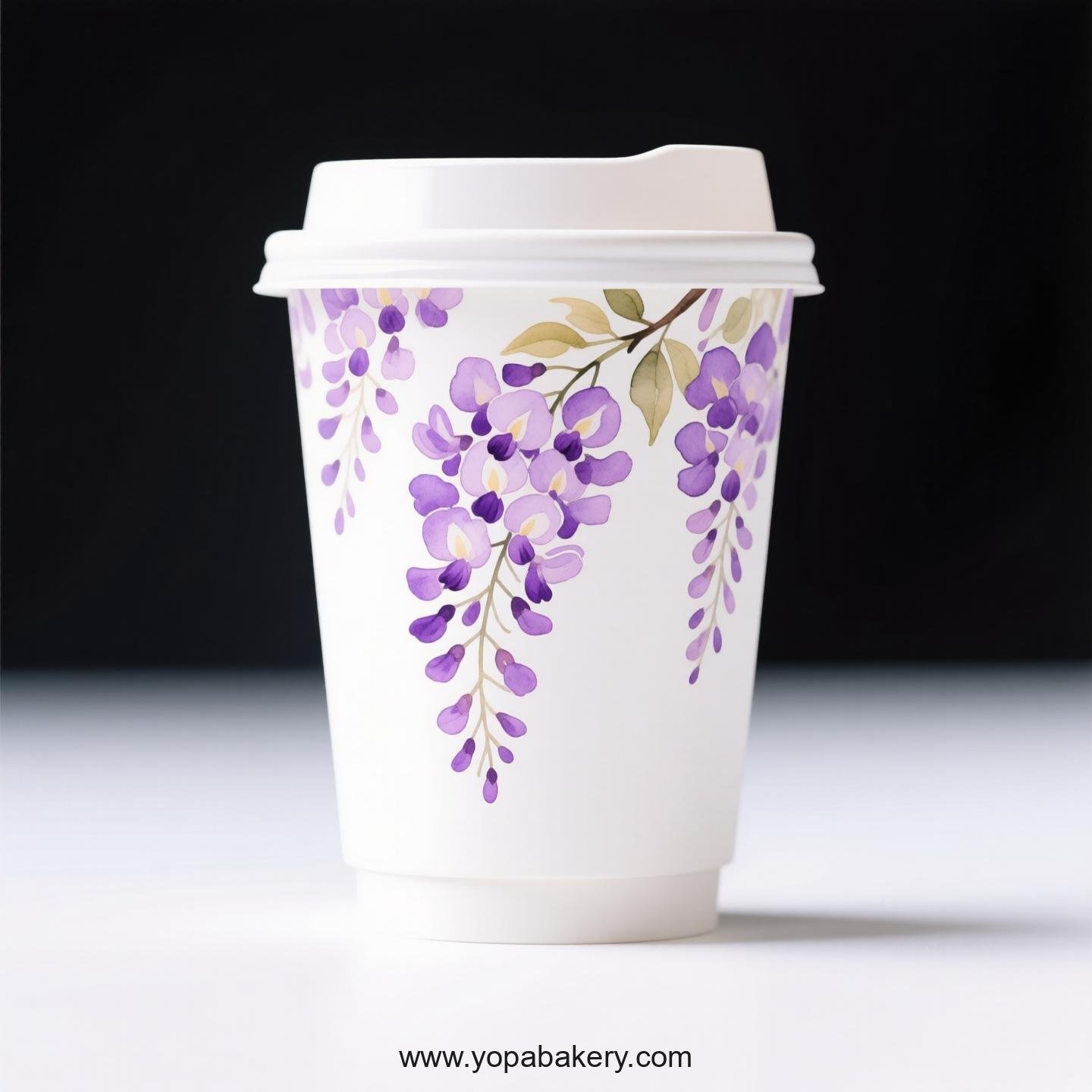 Wisteria Design Coffee Paper Cups Supplier: Sturdy & Durable Build
