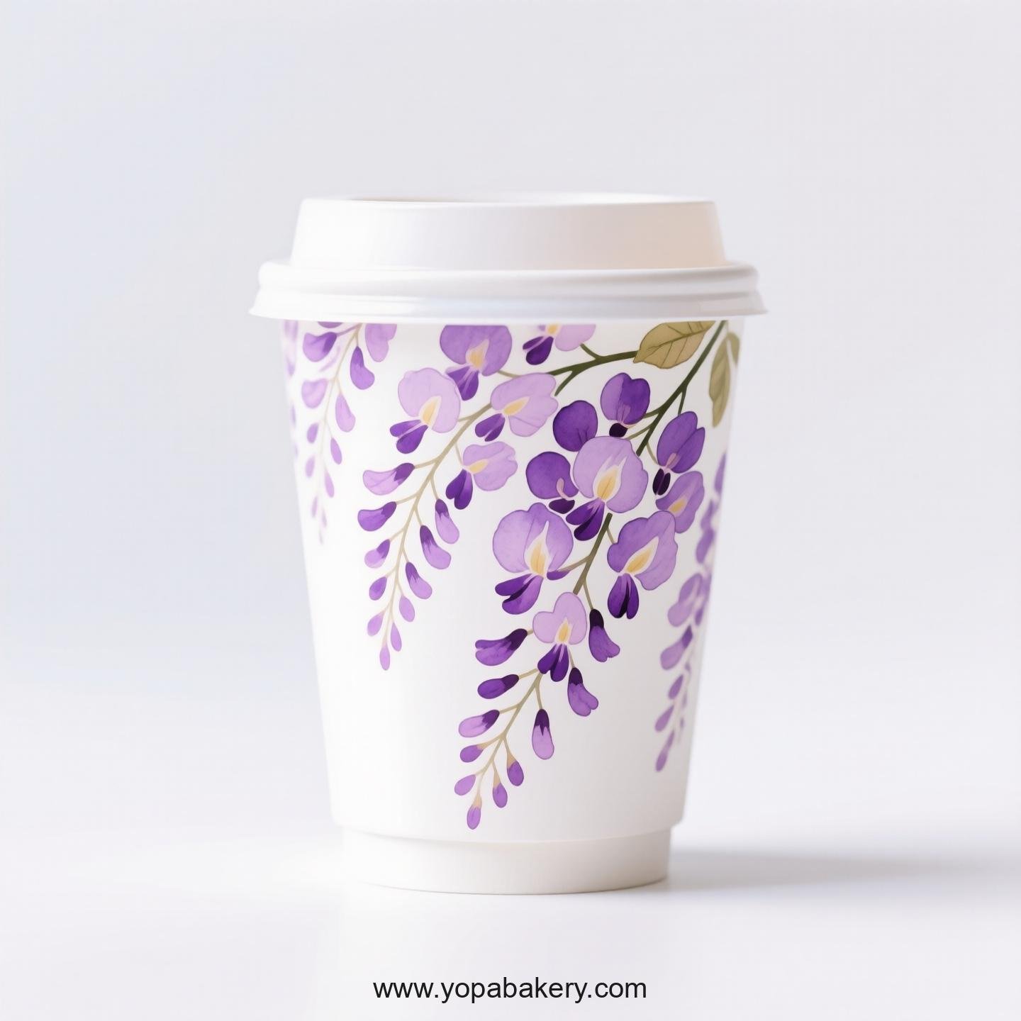 Wisteria Design Coffee Paper Cups Supplier: Sturdy & Durable Build
