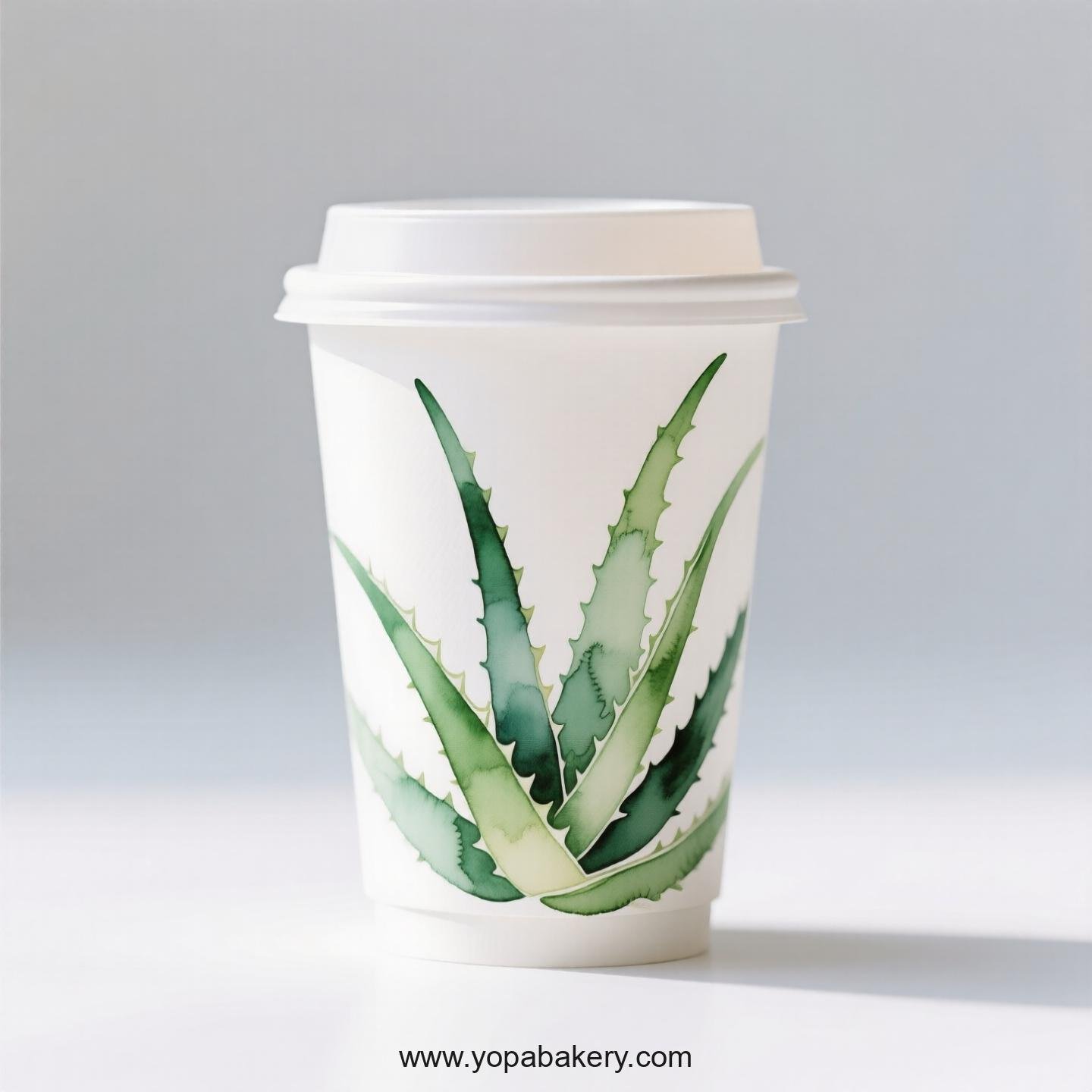 Aloe Vera Themed Disposable Coffee Paper Cups Factory: 4-24 oz Custom Logo & Door to Door Aloe Vera Themed Disposable Coffee Paper Cups Factory: 4-24 oz Custom Logo & Door to Door