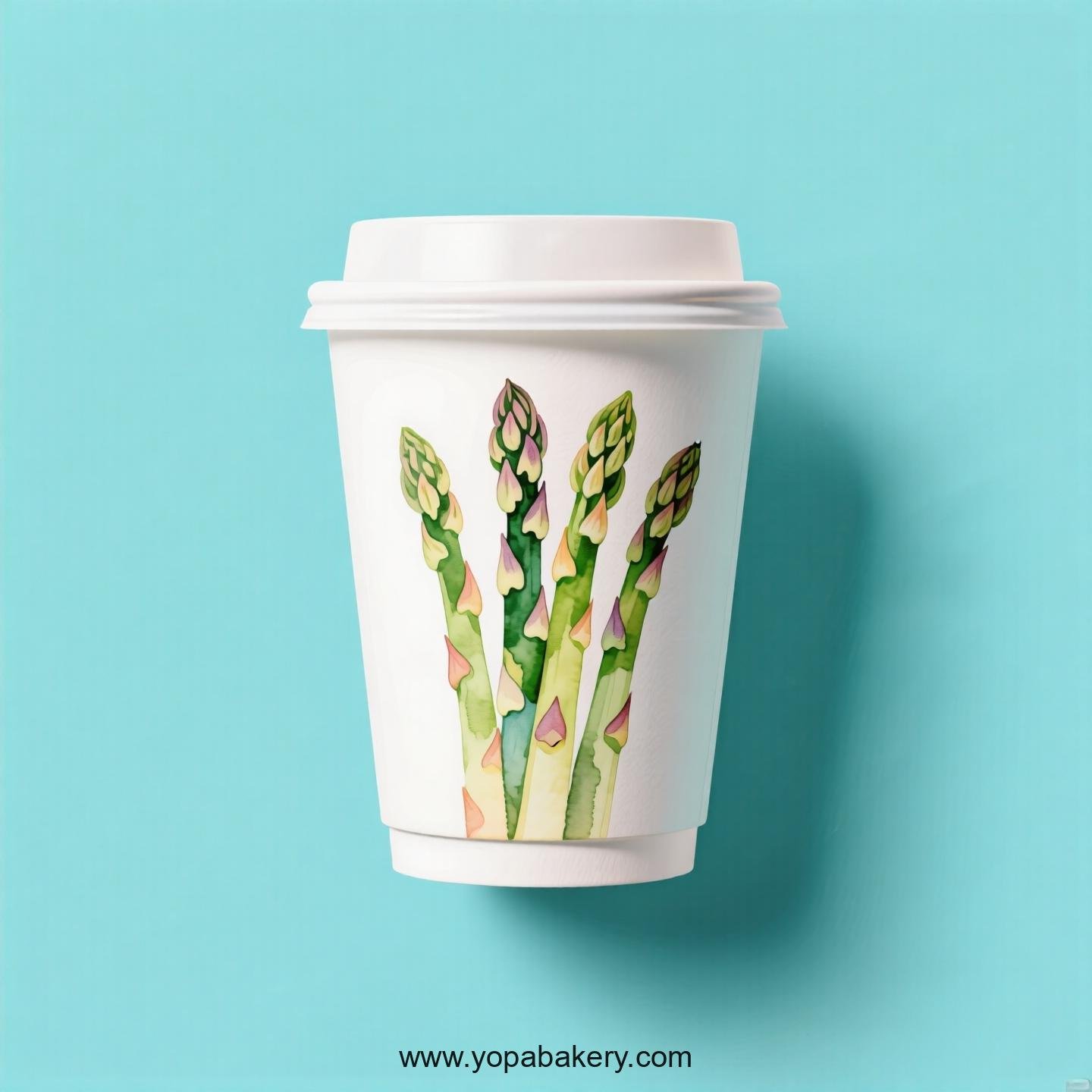 Asparagus Design Paper Coffee Cups Factory: 4-24 oz Custom Logo Asparagus Design Paper Coffee Cups Factory: 4-24 oz Custom Logo