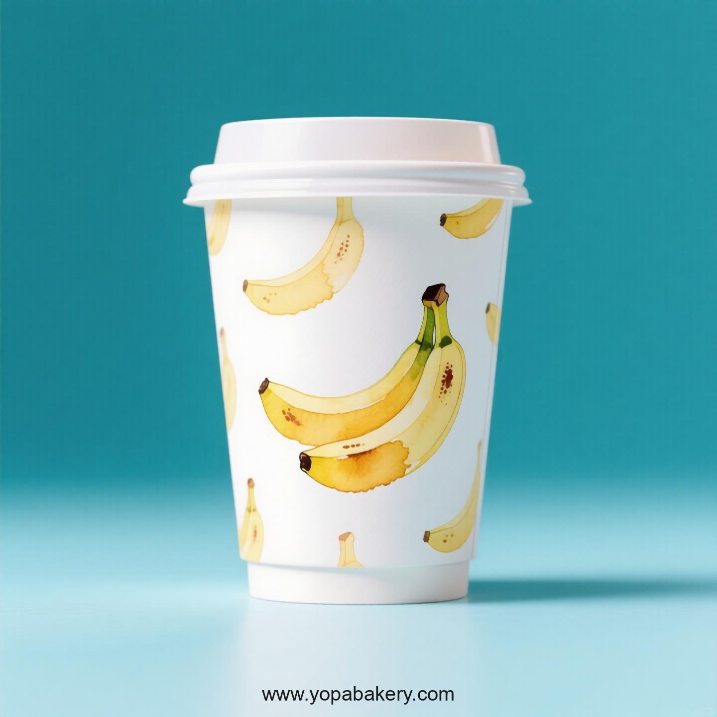 Banana Design Paper Coffee Cups Factory: 4-24 oz Custom Logo Banana Design Paper Coffee Cups Factory: 4-24 oz Custom Logo