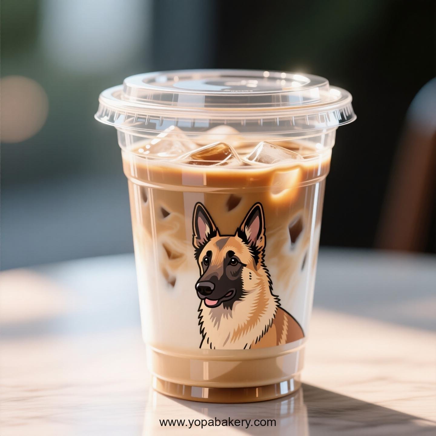 Belgian Malinois Dog Themed Clear Plastic Cups - Disposable PP & PET Coffee Cups with Lids