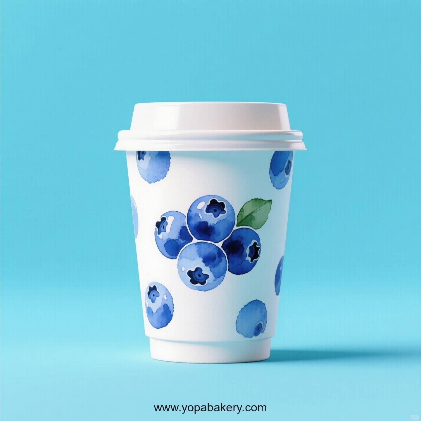 Blueberry Design Paper Coffee Cups Factory: 4-24 oz Custom Logo Blueberry Design Paper Coffee Cups Factory: 4-24 oz Custom Logo