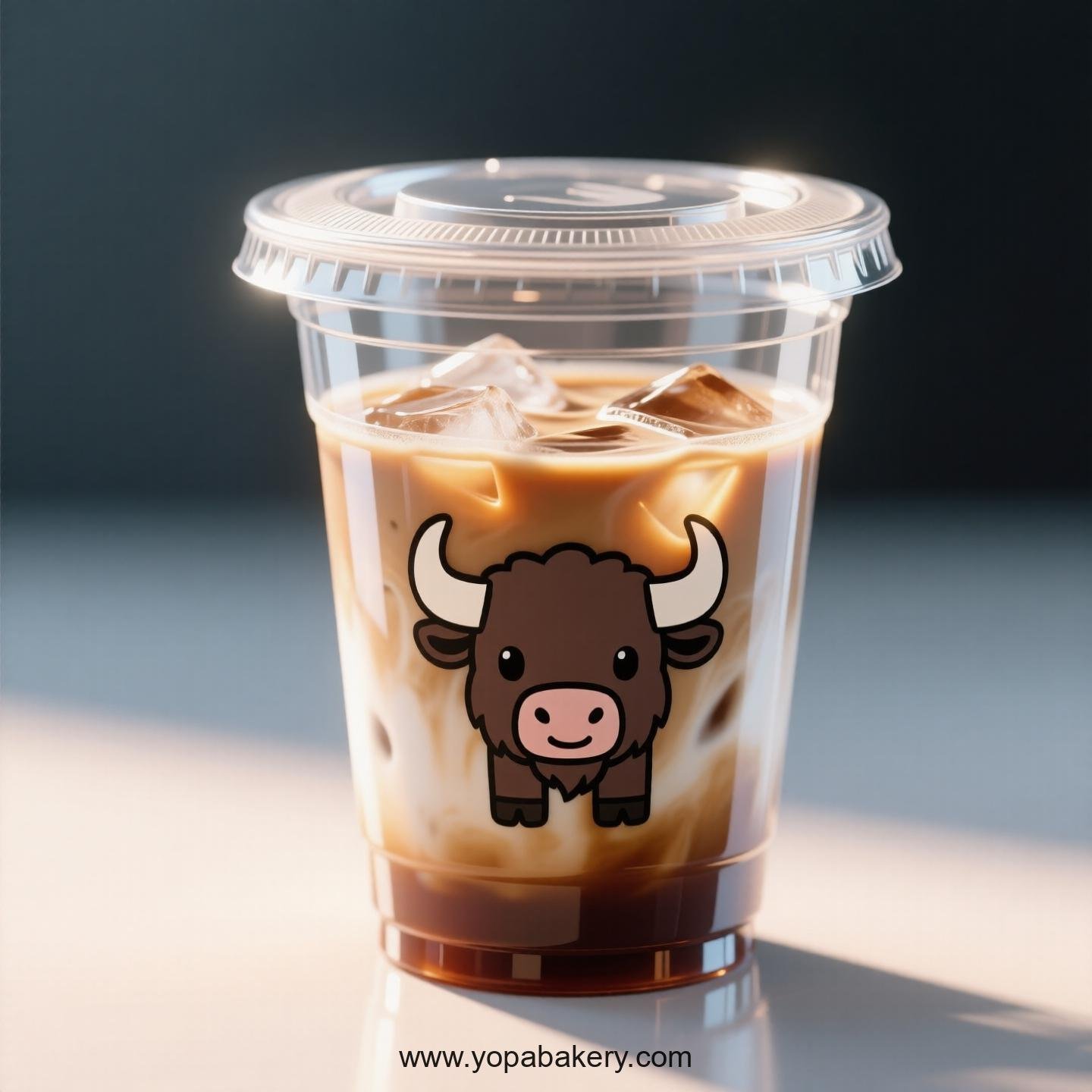Buffalo Themed Clear Plastic Cups - Disposable PP & PET Coffee Cups with Lids