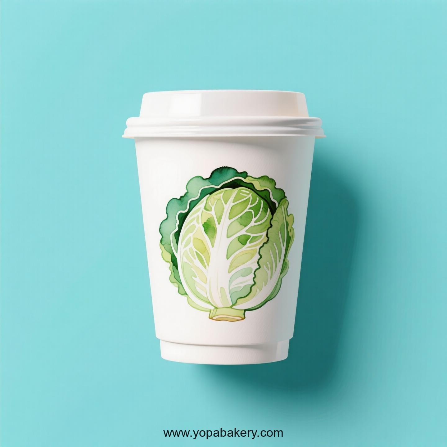 Cabbage Design Paper Coffee Cups Factory: 4-24 oz Custom Logo