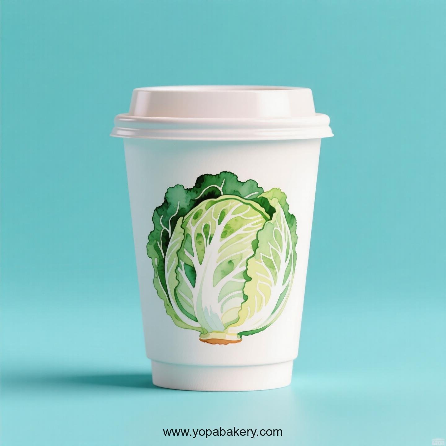Cabbage Design Paper Coffee Cups Factory: 4-24 oz Custom Logo