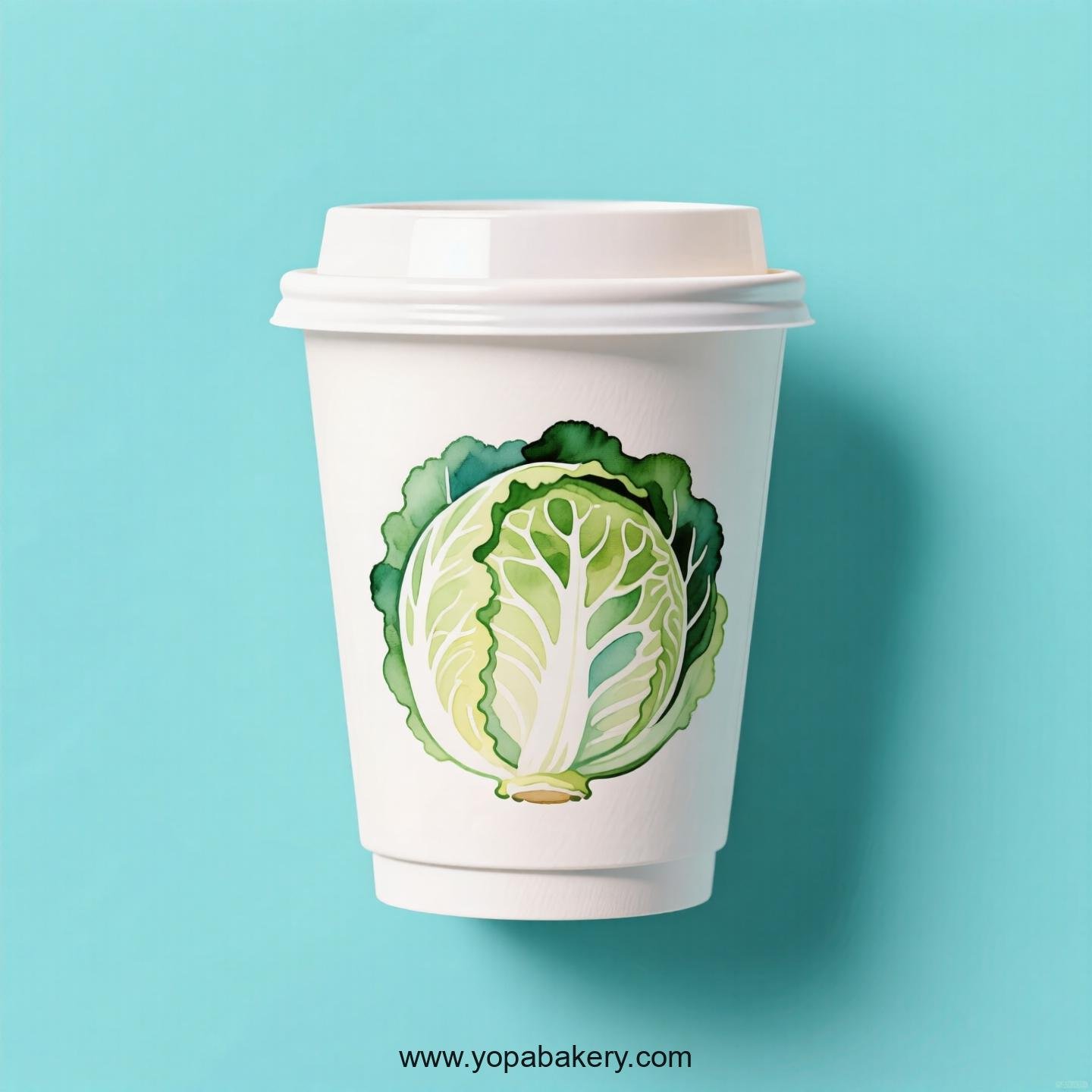 Cabbage Design Paper Coffee Cups Factory: 4-24 oz Custom Logo