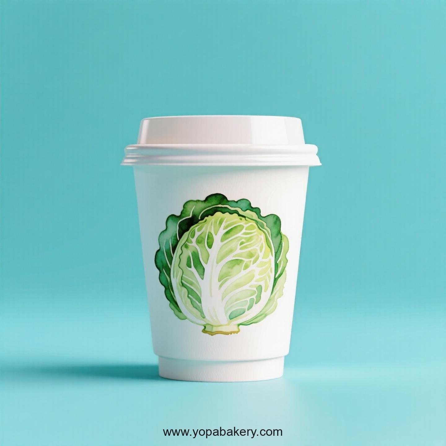 Cabbage Design Paper Coffee Cups Factory: 4-24 oz Custom Logo