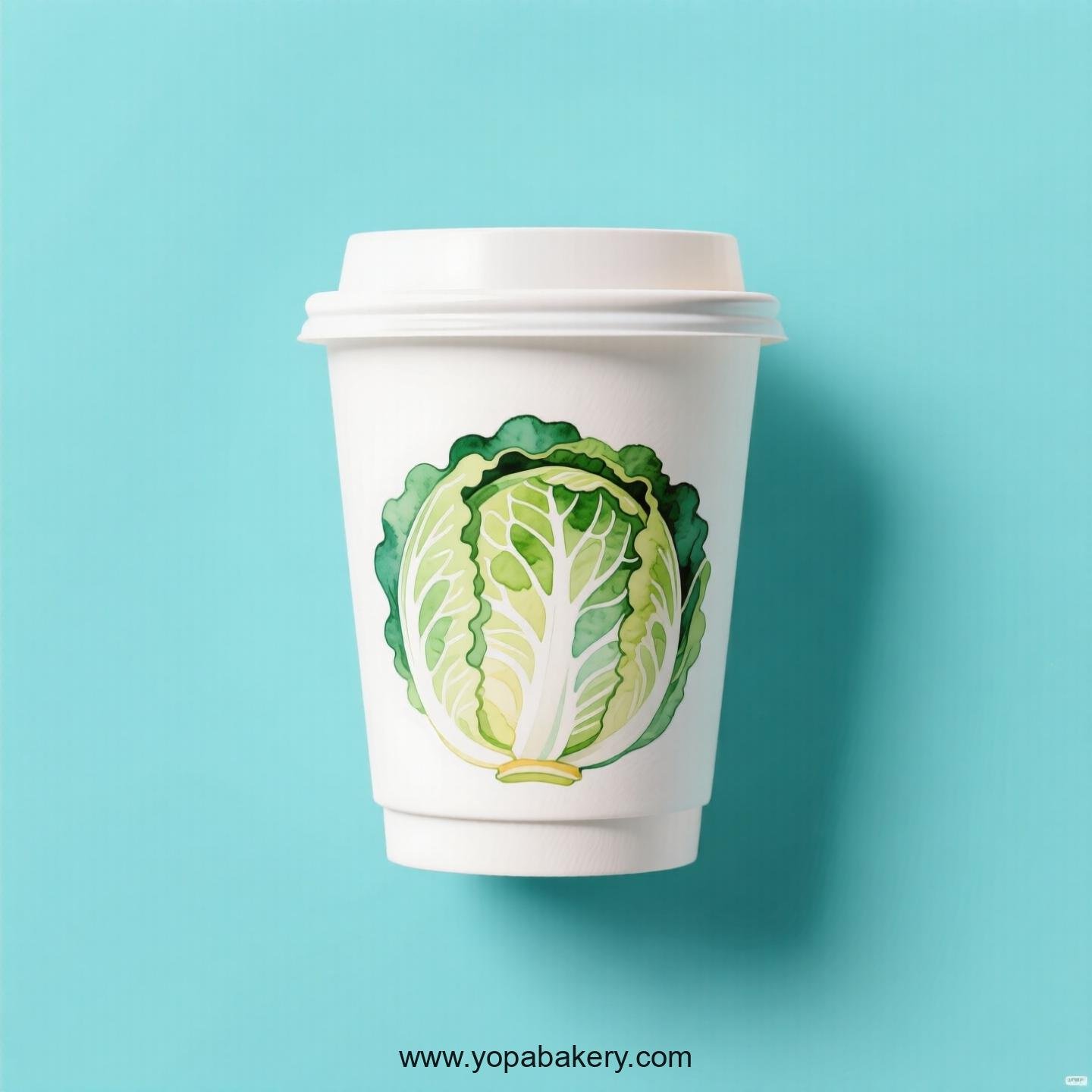 Cabbage Design Paper Coffee Cups Factory: 4-24 oz Custom Logo