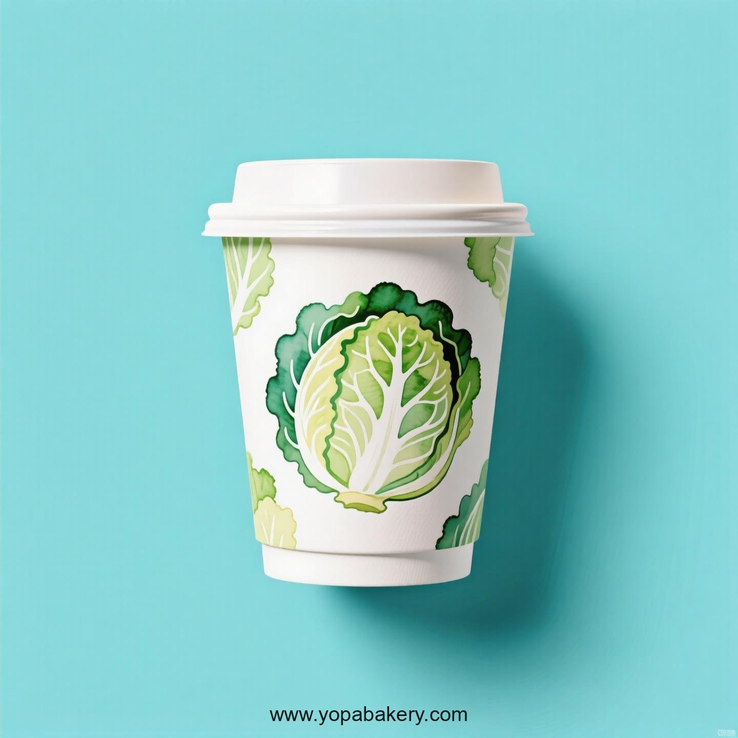 Cabbage Design Paper Coffee Cups Factory: 4-24 oz Custom Logo