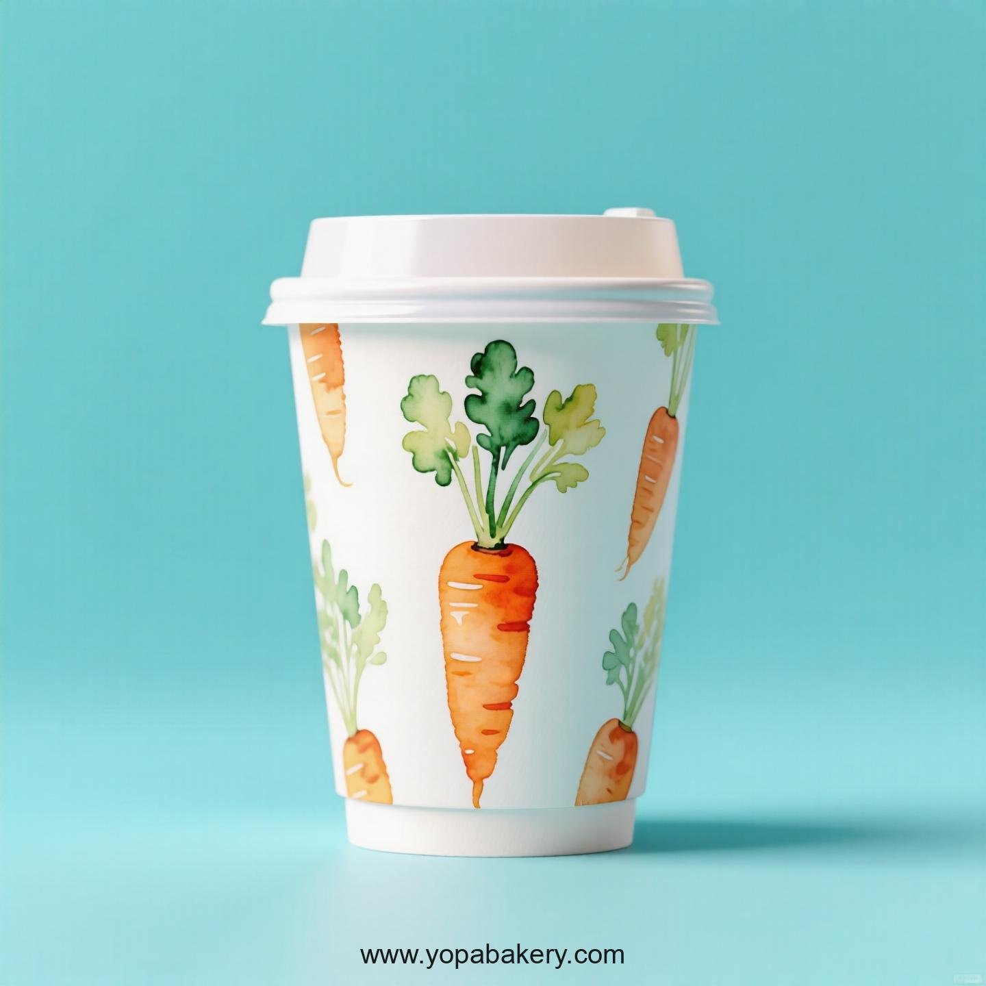 Carrot Design Paper Coffee Cups Factory: 4-24 oz Custom Logo