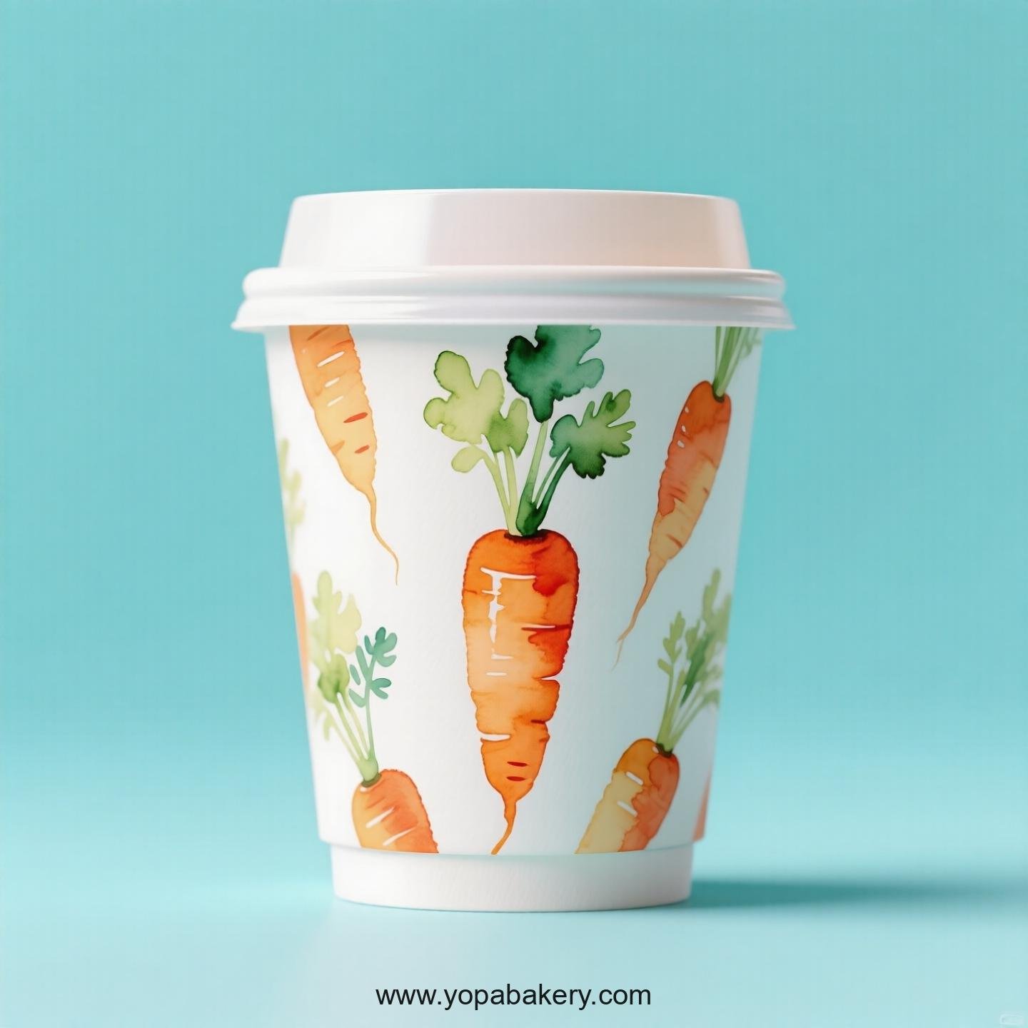 Carrot Design Paper Coffee Cups Factory: 4-24 oz Custom Logo