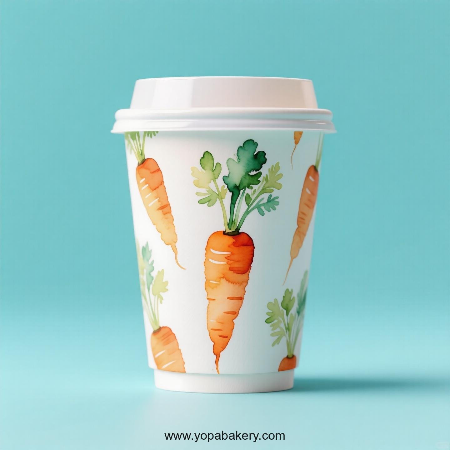 Carrot Design Paper Coffee Cups Factory: 4-24 oz Custom Logo