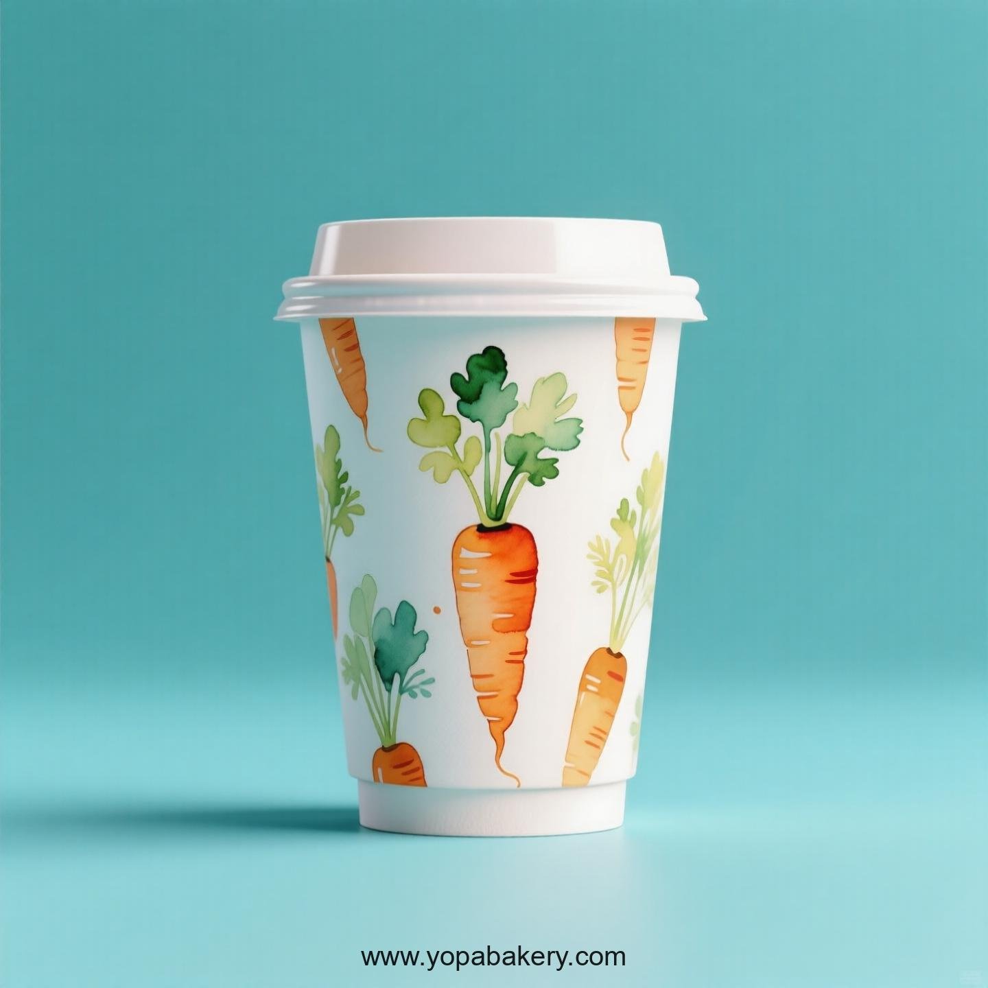 Carrot Design Paper Coffee Cups Factory: 4-24 oz Custom Logo