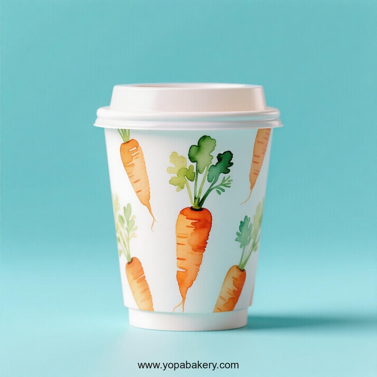 Carrot Design Paper Coffee Cups Factory: 4-24 oz Custom Logo