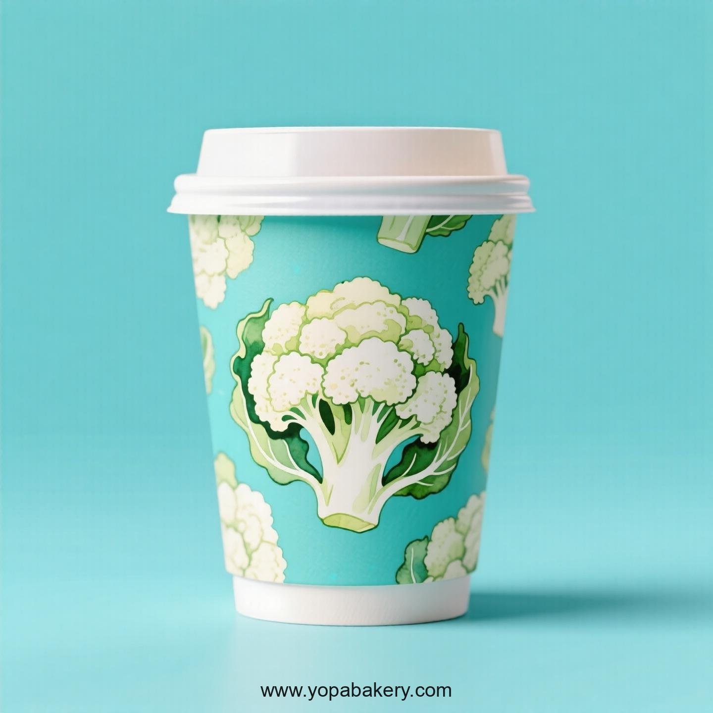 Cauliflower Design Paper Coffee Cups Factory: 4-24 oz Custom Logo Cauliflower Design Paper Coffee Cups Factory: 4-24 oz Custom Logo