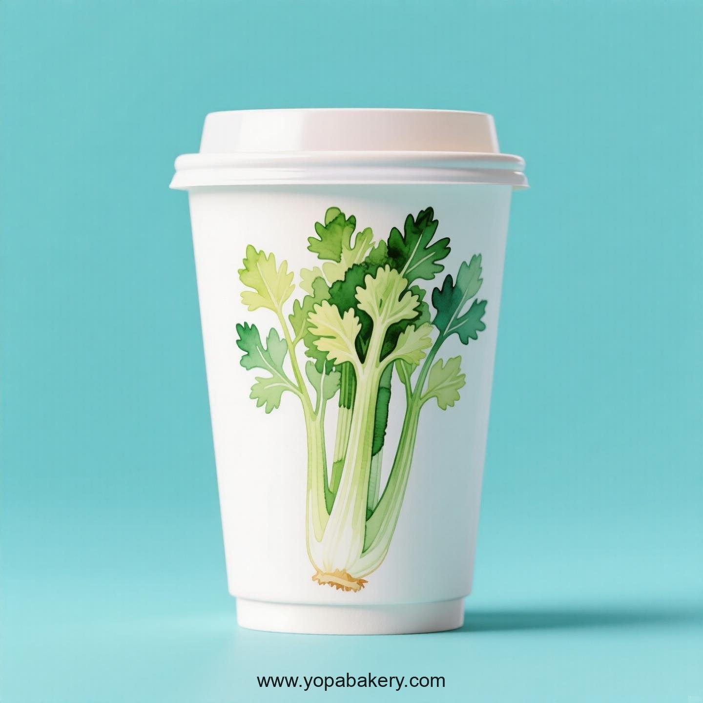 Celery Design Paper Coffee Cups Factory: 4-24 oz Custom Logo Celery Design Paper Coffee Cups Factory: 4-24 oz Custom Logo