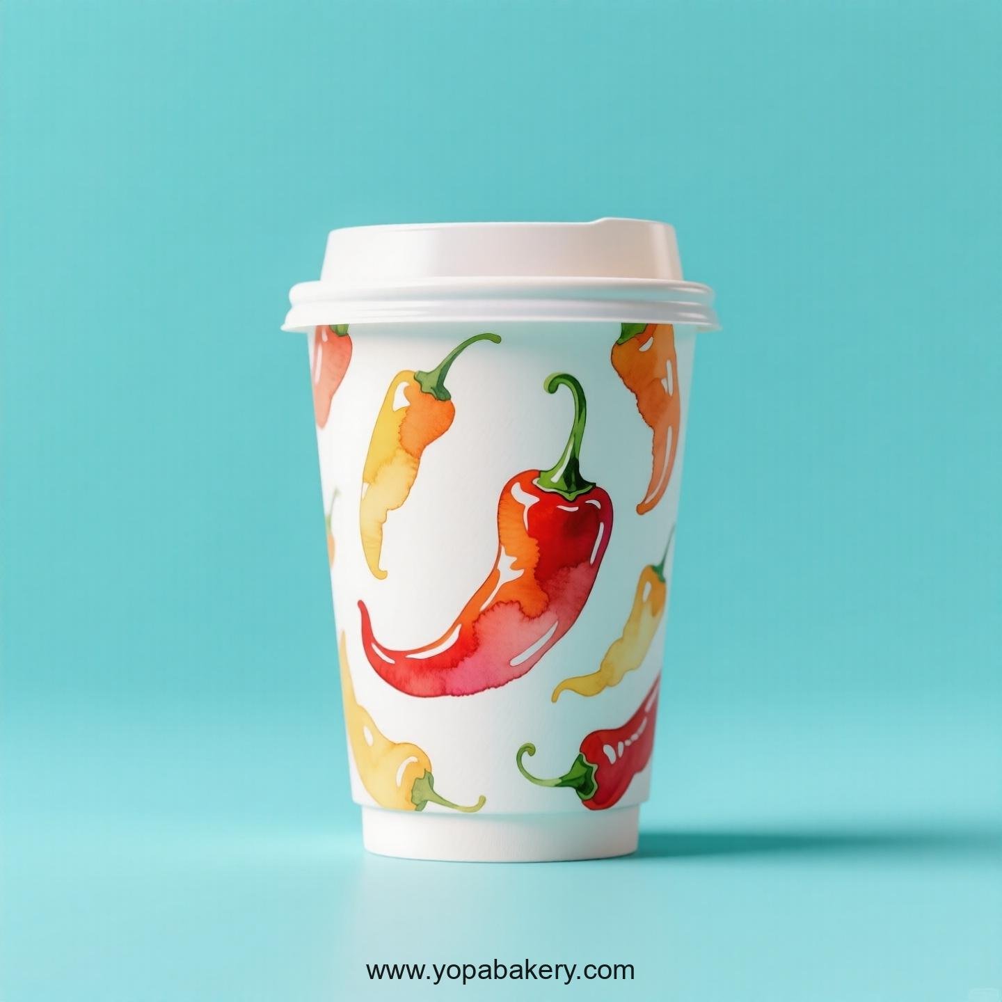 Chili Pepper Design Paper Coffee Cups Factory: 4-24 oz Custom Logo Chili Pepper Design Paper Coffee Cups Factory: 4-24 oz Custom Logo