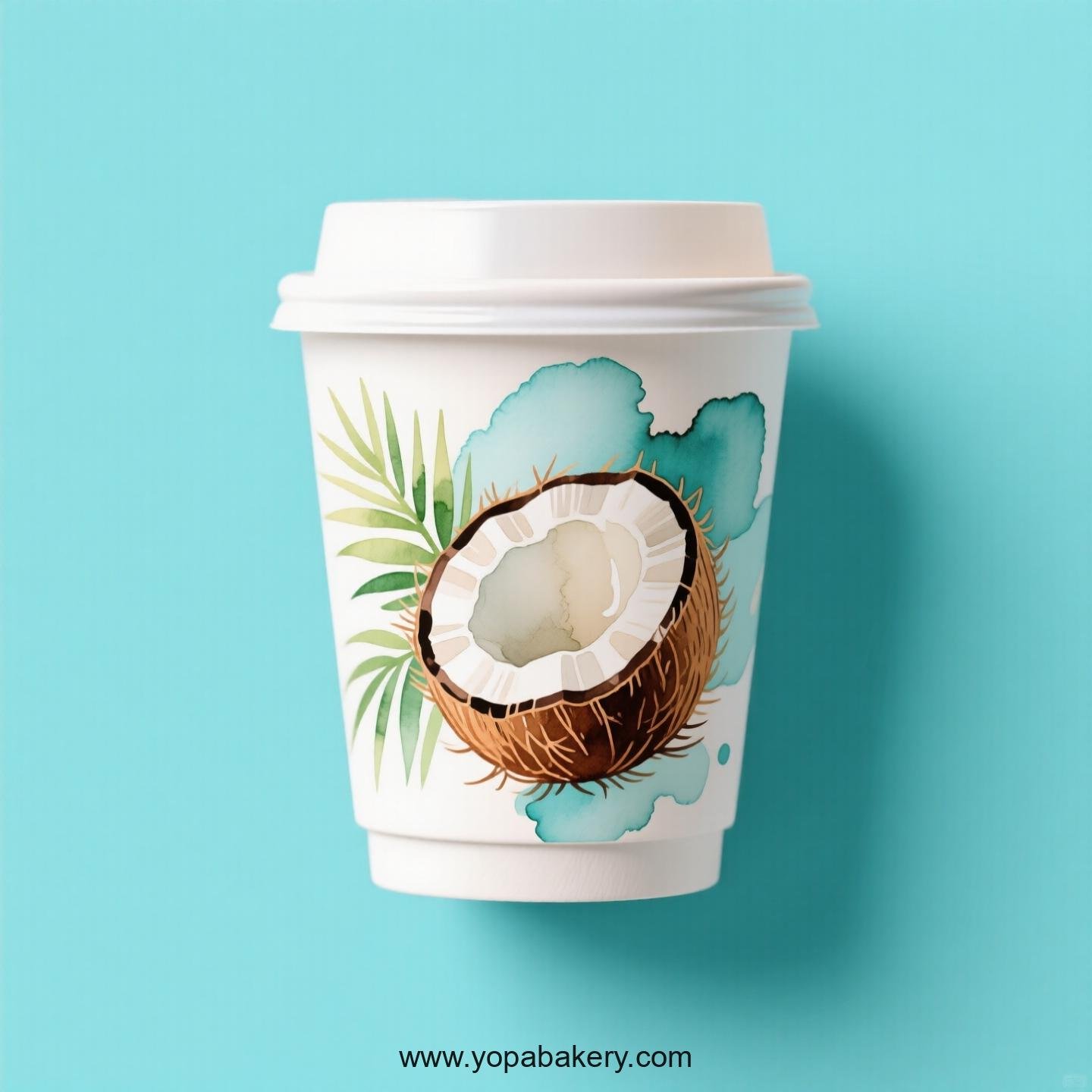 Coconut Design Paper Coffee Cups Factory: 4-24 oz Custom Logo Coconut Design Paper Coffee Cups Factory: 4-24 oz Custom Logo