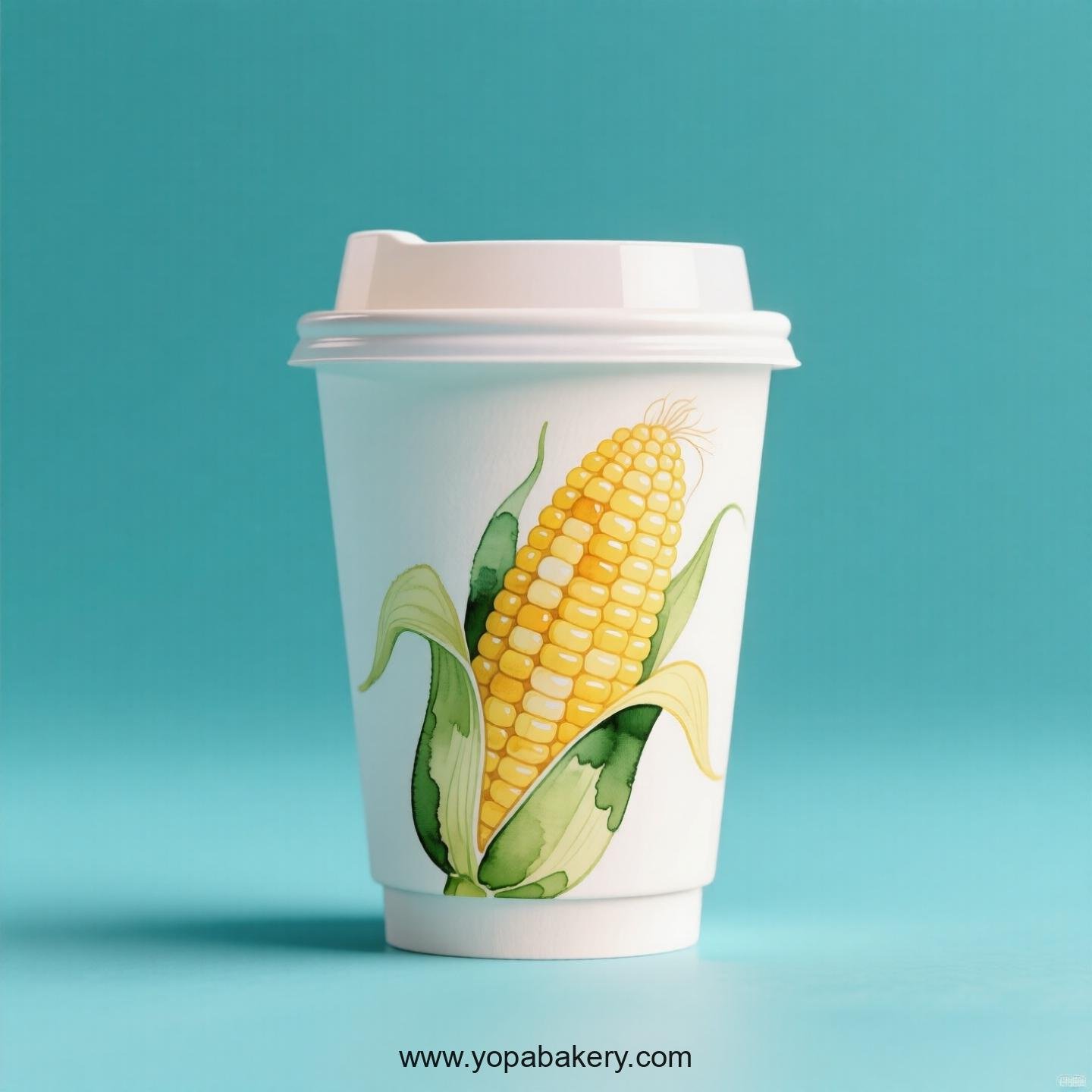Corn Design Paper Coffee Cups Factory: 4-24 oz Custom Logo
