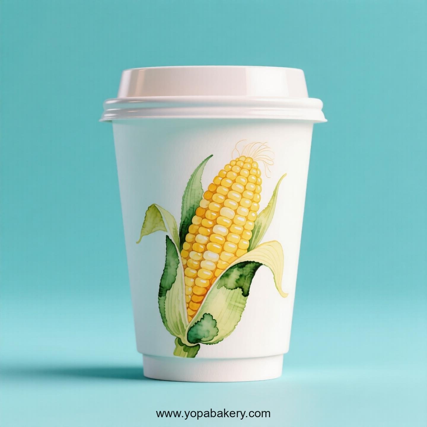 Corn Design Paper Coffee Cups Factory: 4-24 oz Custom Logo