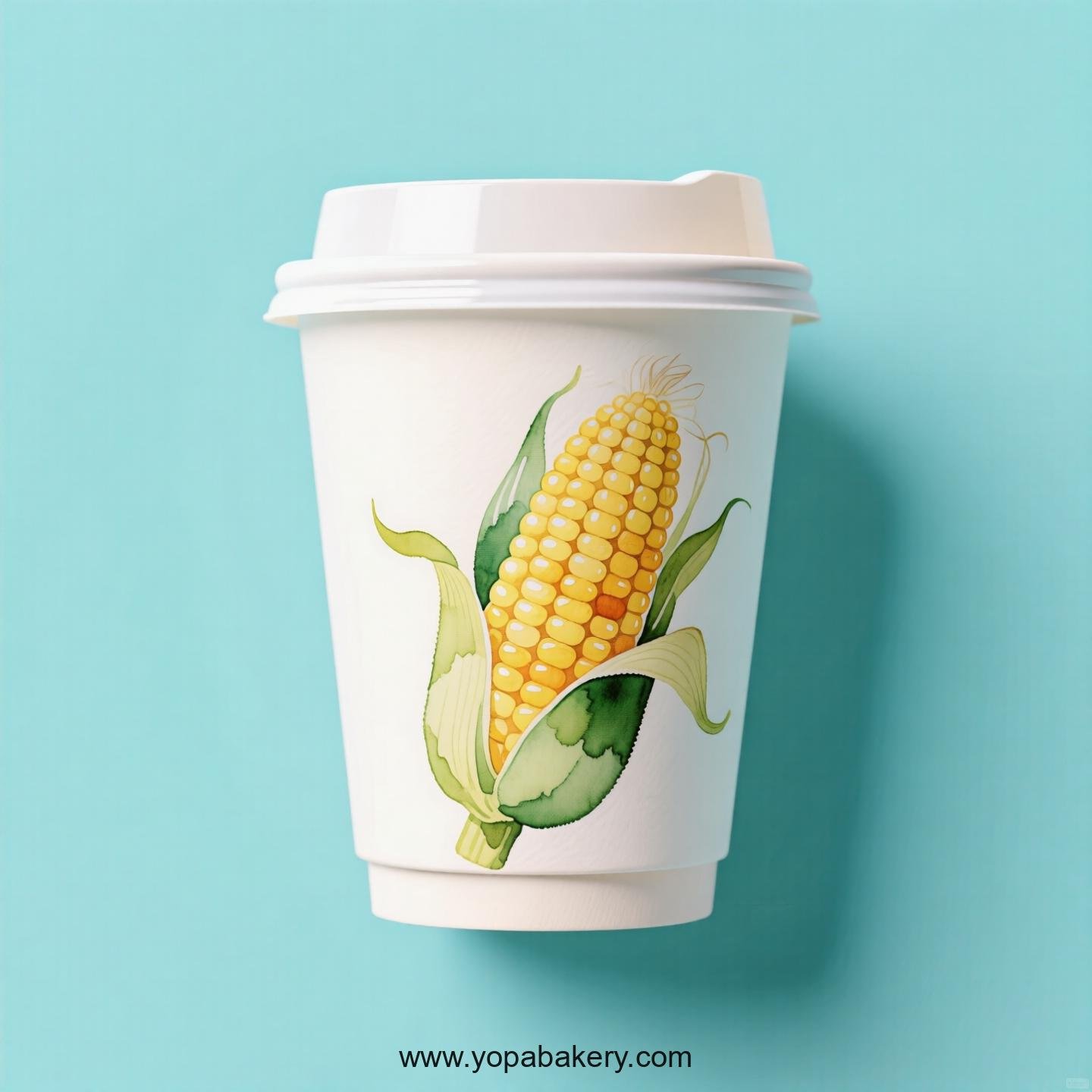 Corn Design Paper Coffee Cups Factory: 4-24 oz Custom Logo